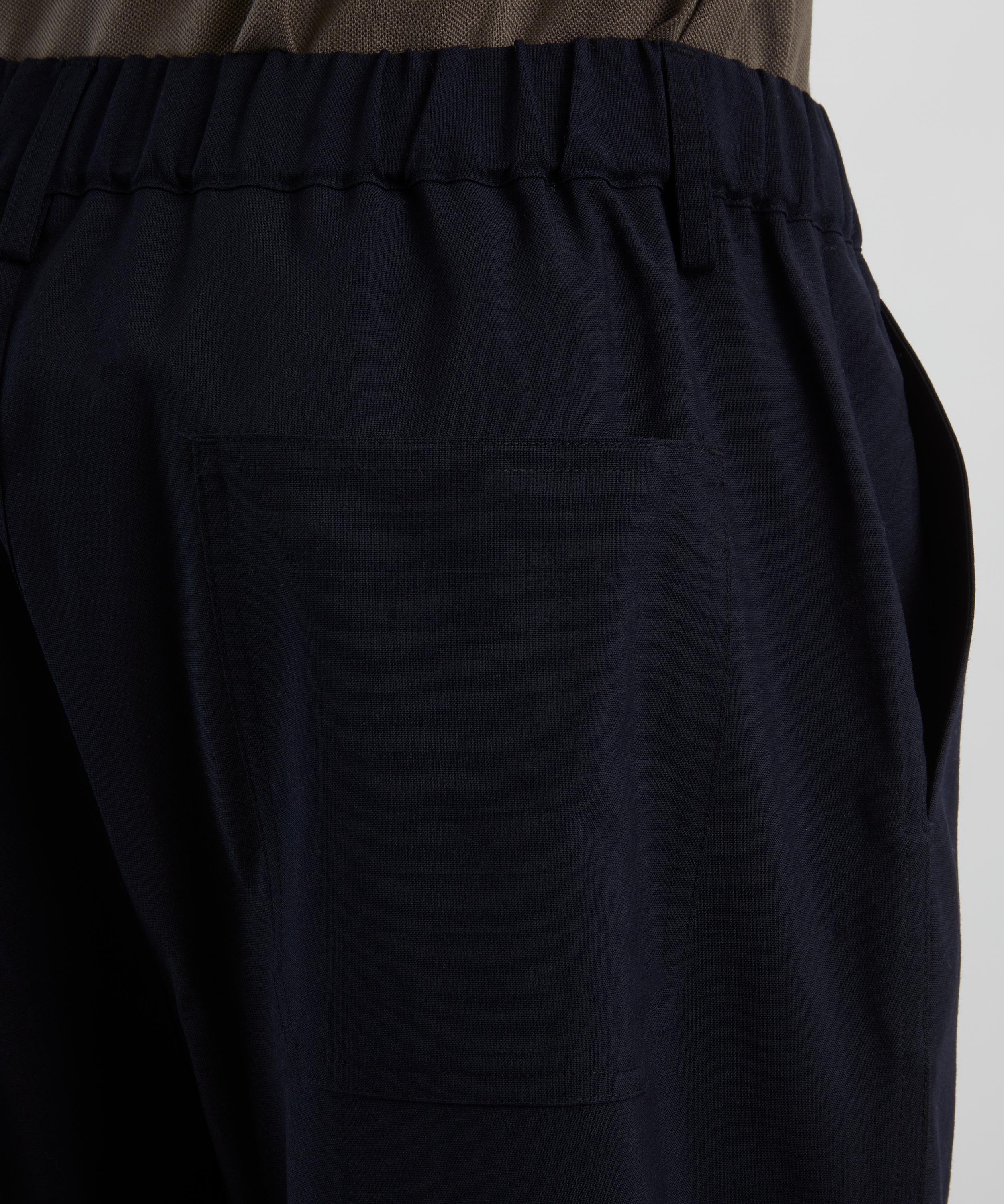 Frame - Dark Navy Wool Easy Trousers image number 4