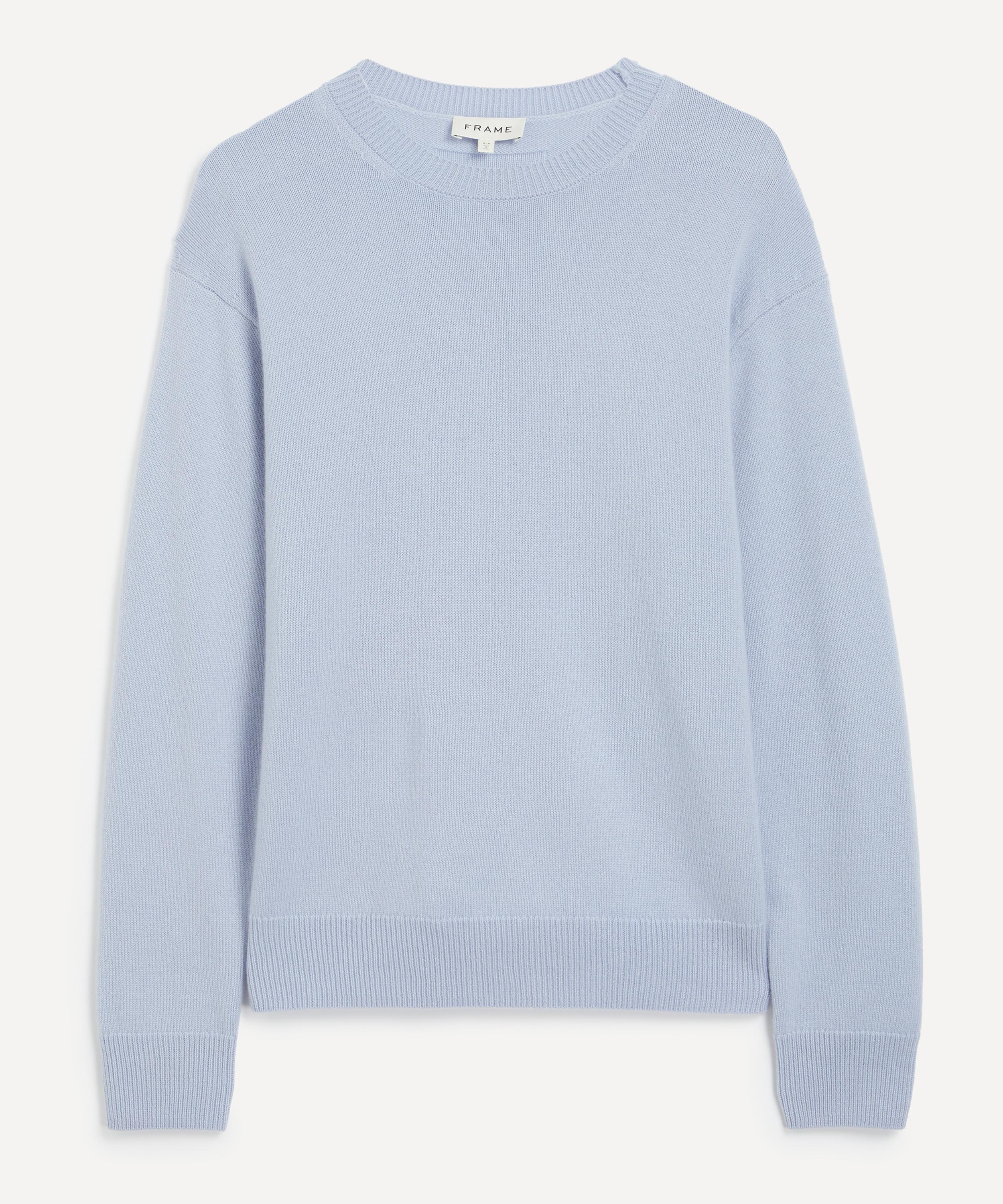 Frame - Smoky Blue Cashmere Crew-Neck Jumper image number 0