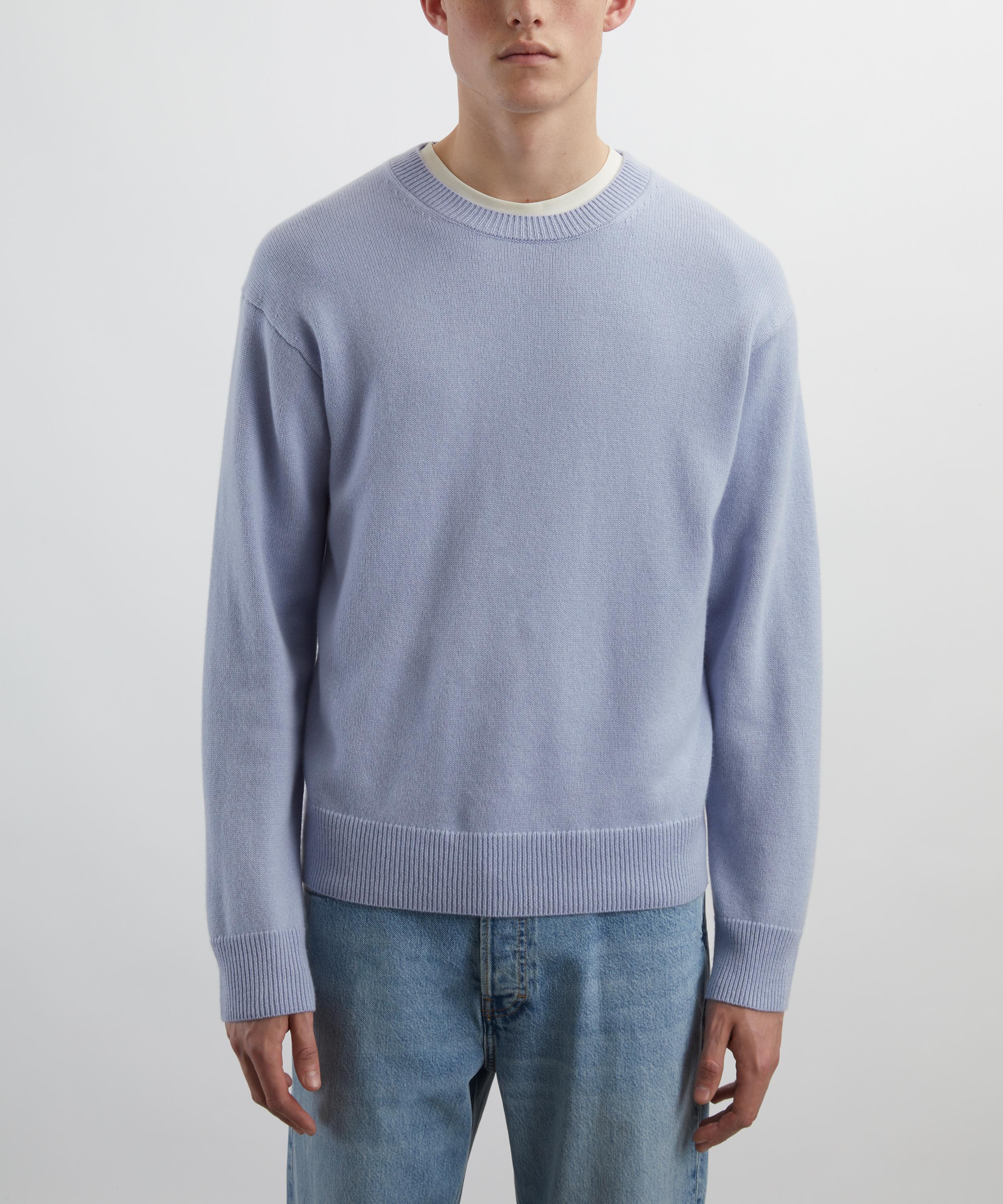 Frame - Smoky Blue Cashmere Crew-Neck Jumper image number 2