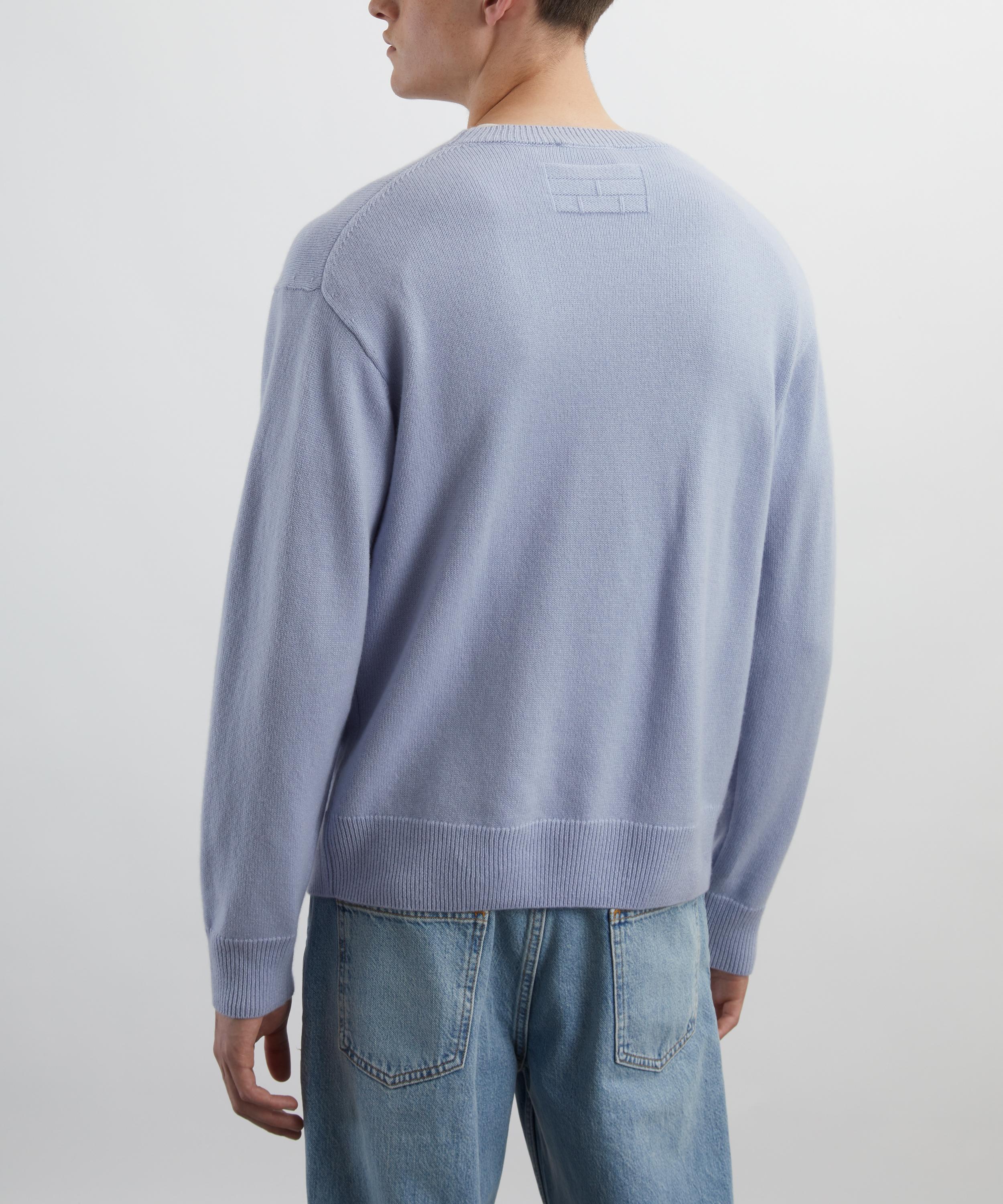 Frame - Smoky Blue Cashmere Crew-Neck Jumper image number 3