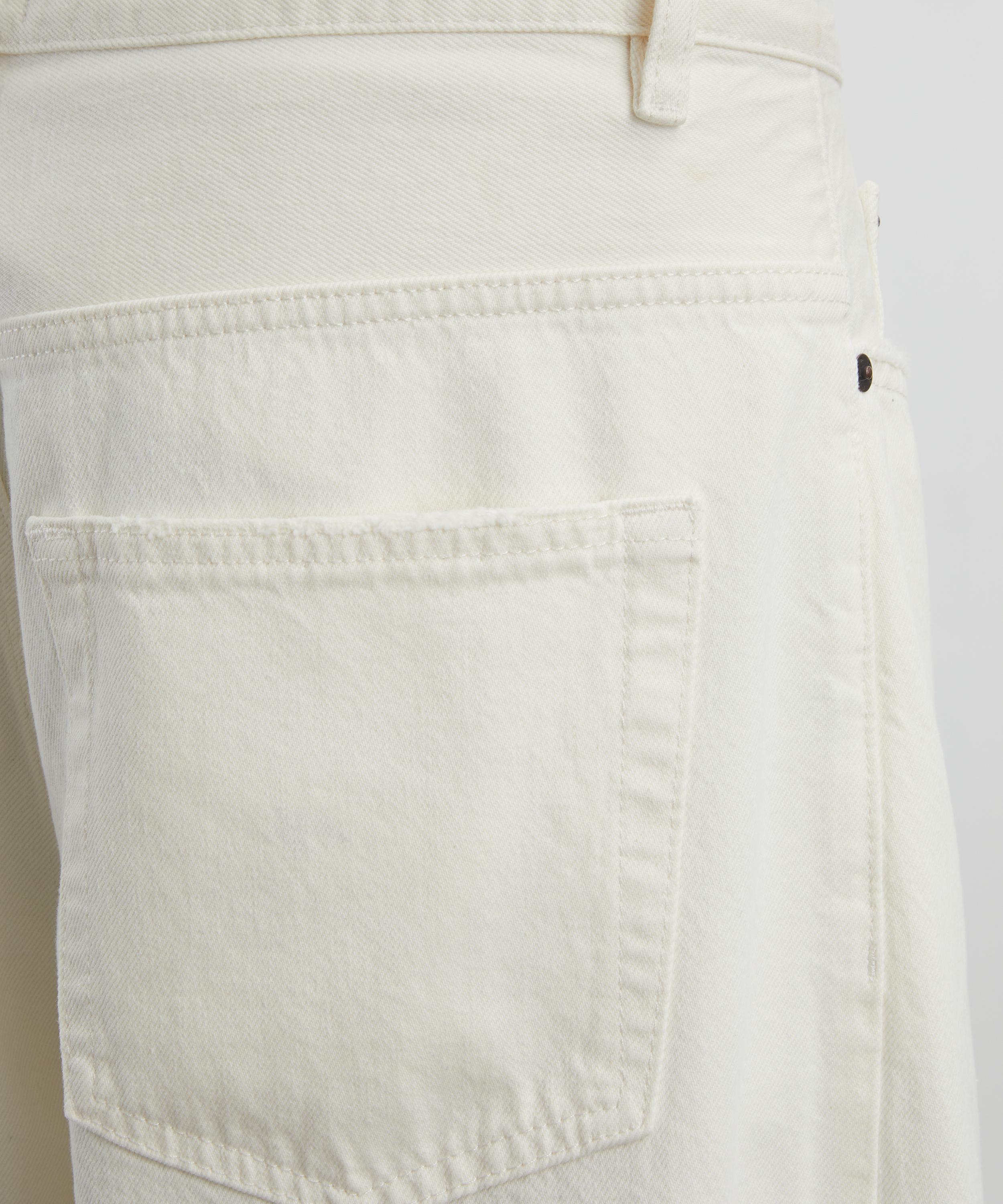 Frame - Baggy Jeans in Off White Grind image number 4