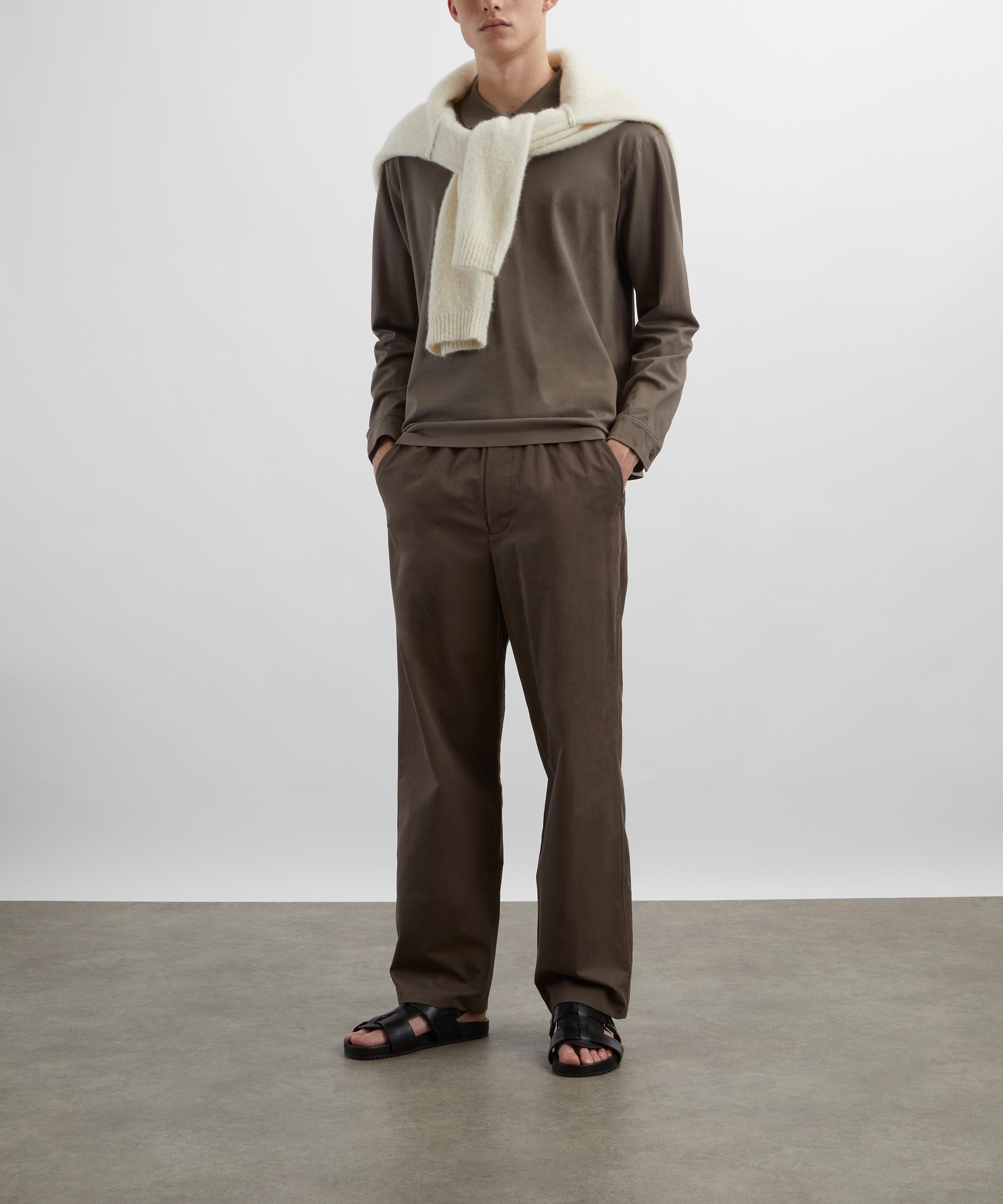 Frame - Dark Brown Easy Trousers image number 1