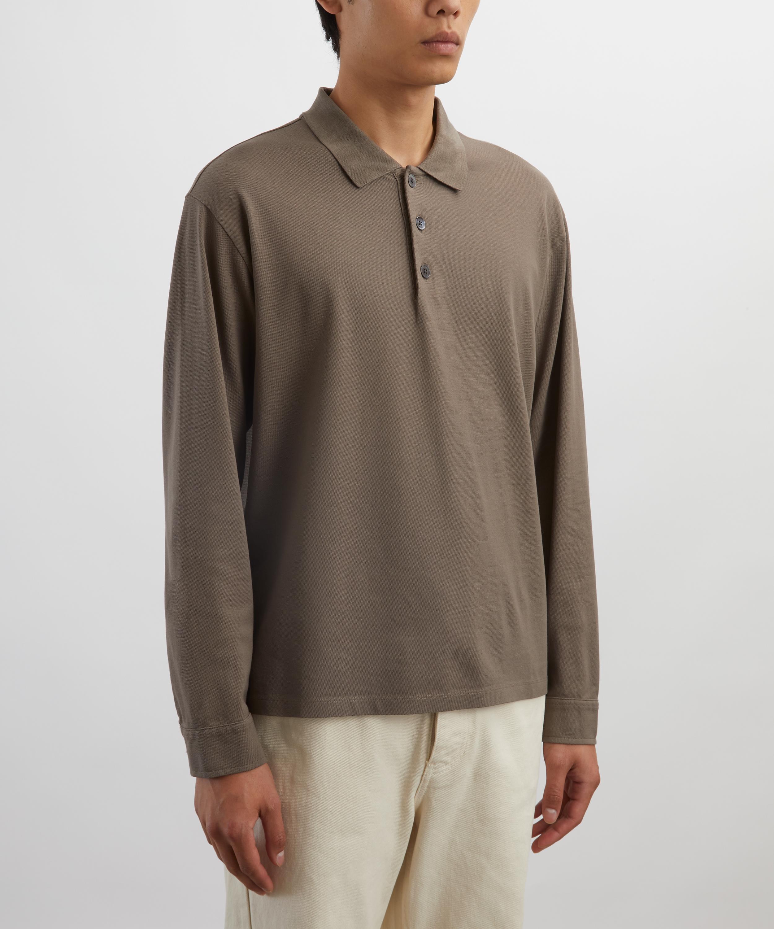 Frame - Light Pique Long-Sleeve Polo image number 2
