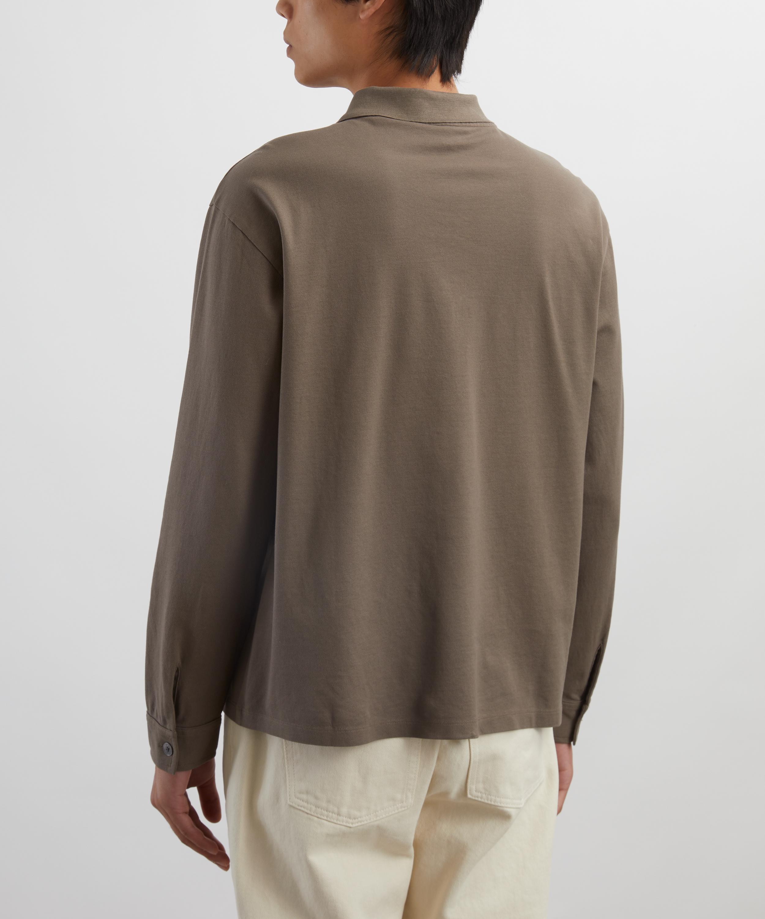 Frame - Light Pique Long-Sleeve Polo image number 3