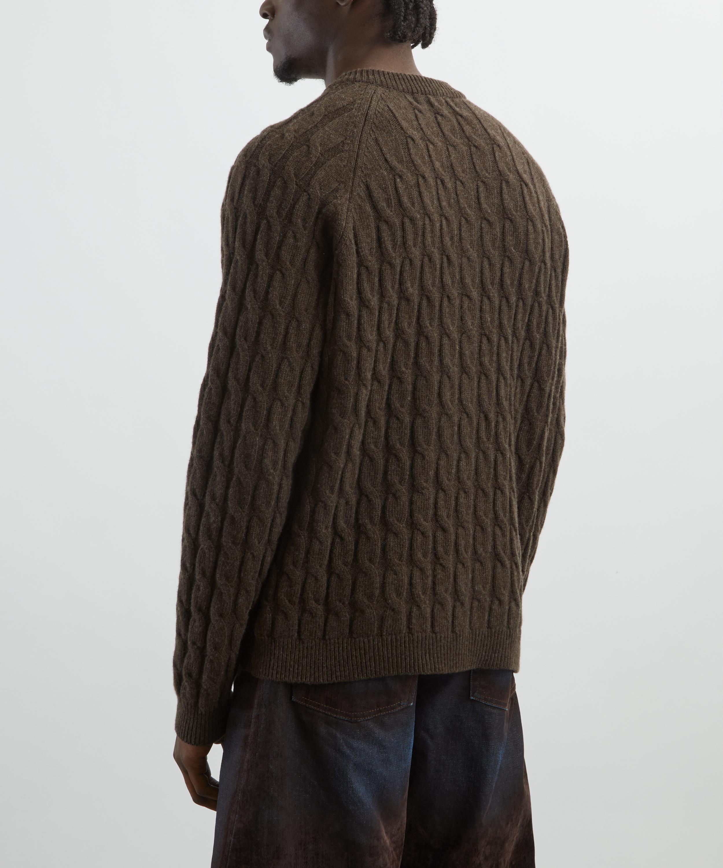 mfpen - Brown Cable-Knit Editor Zip Jumper image number 3