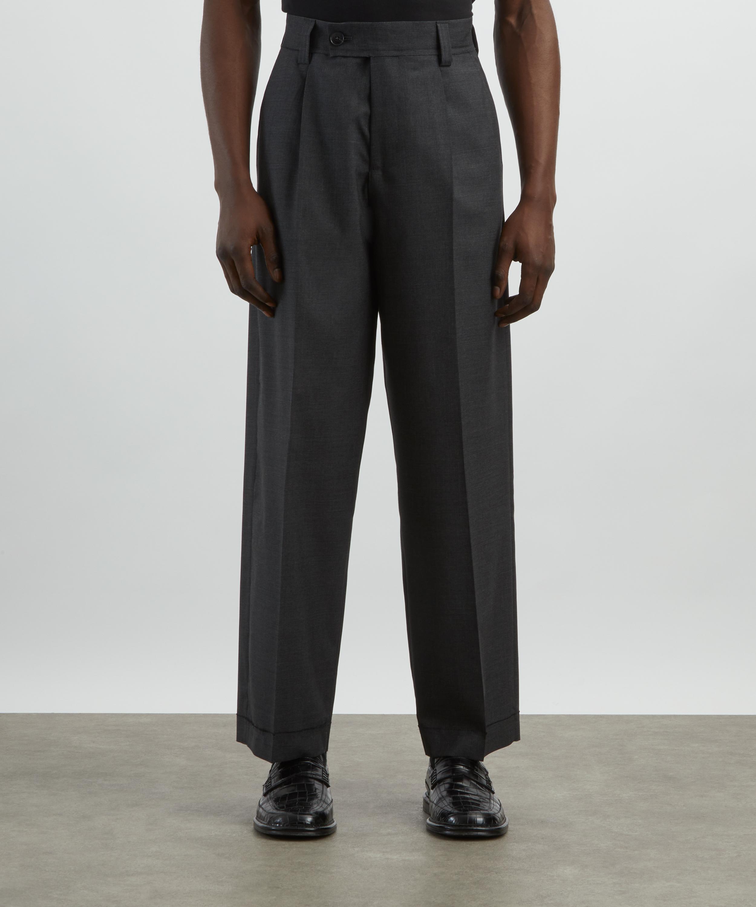 mfpen - Patch Grey Worsted Wool Trousers image number 2
