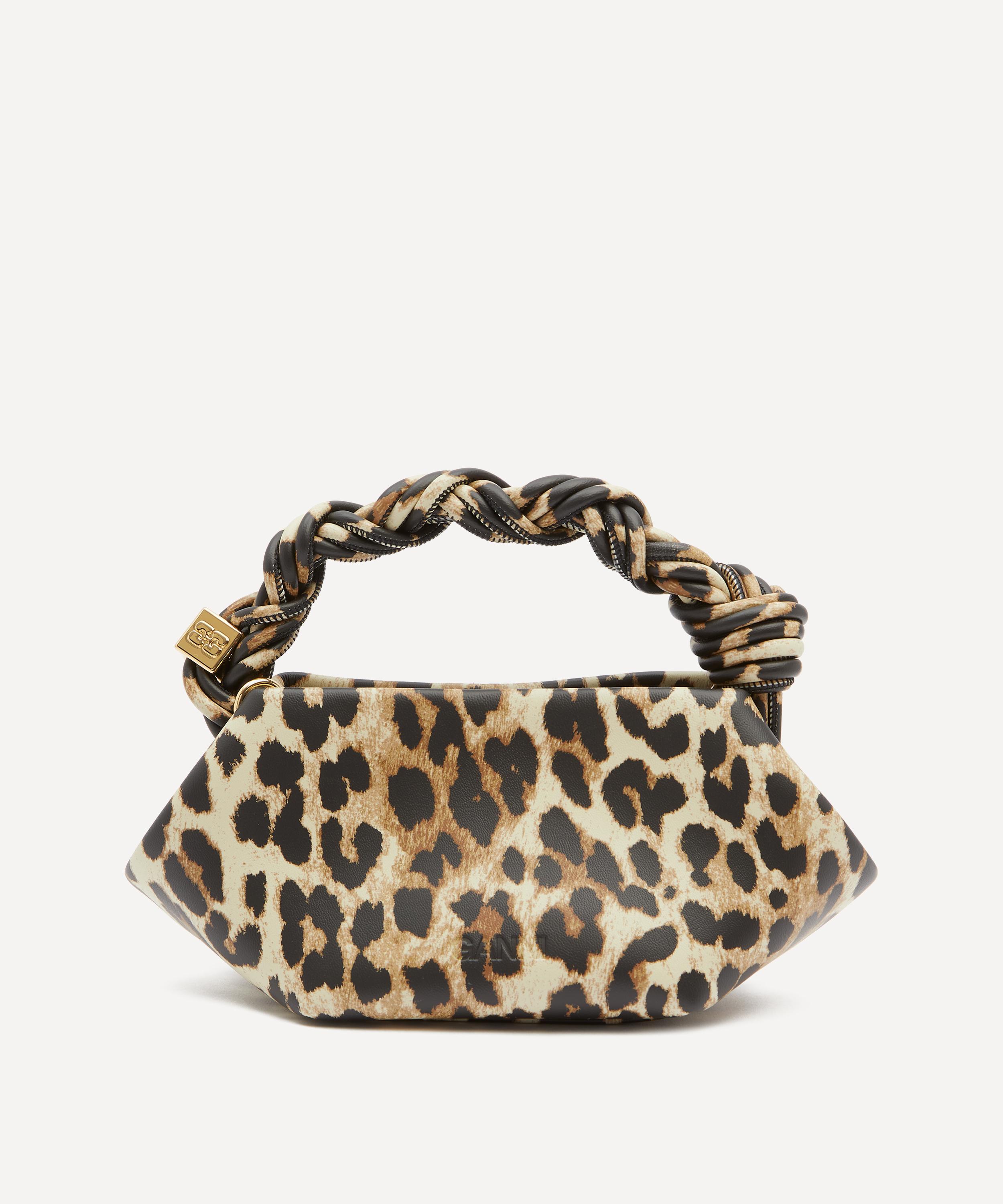 Ganni - Leopard Mini Bou Top Handle Bag image number 3