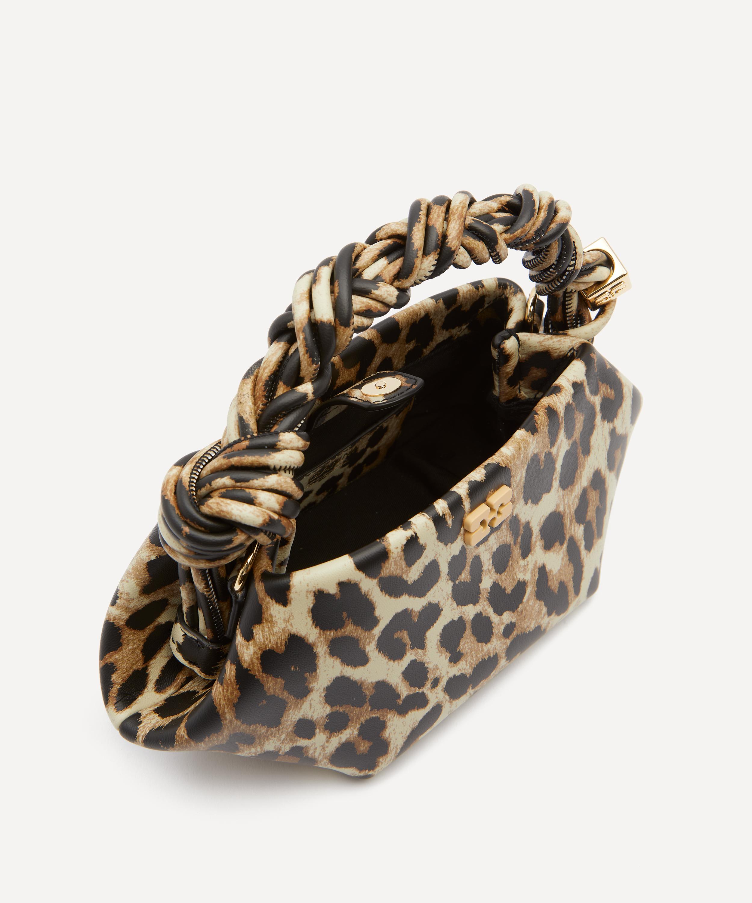 Ganni - Leopard Mini Bou Top Handle Bag image number 5