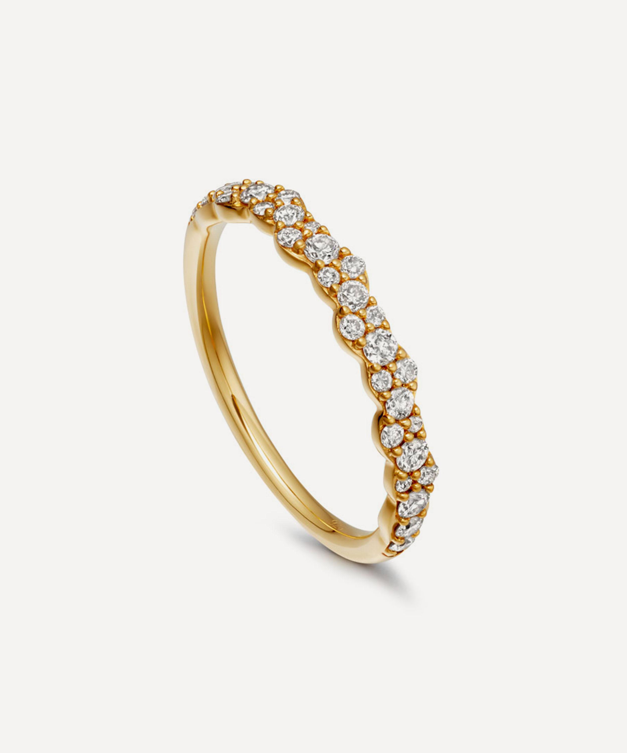 Astley Clarke - 14ct Gold Interstellar Linia Diamond Ring image number 0