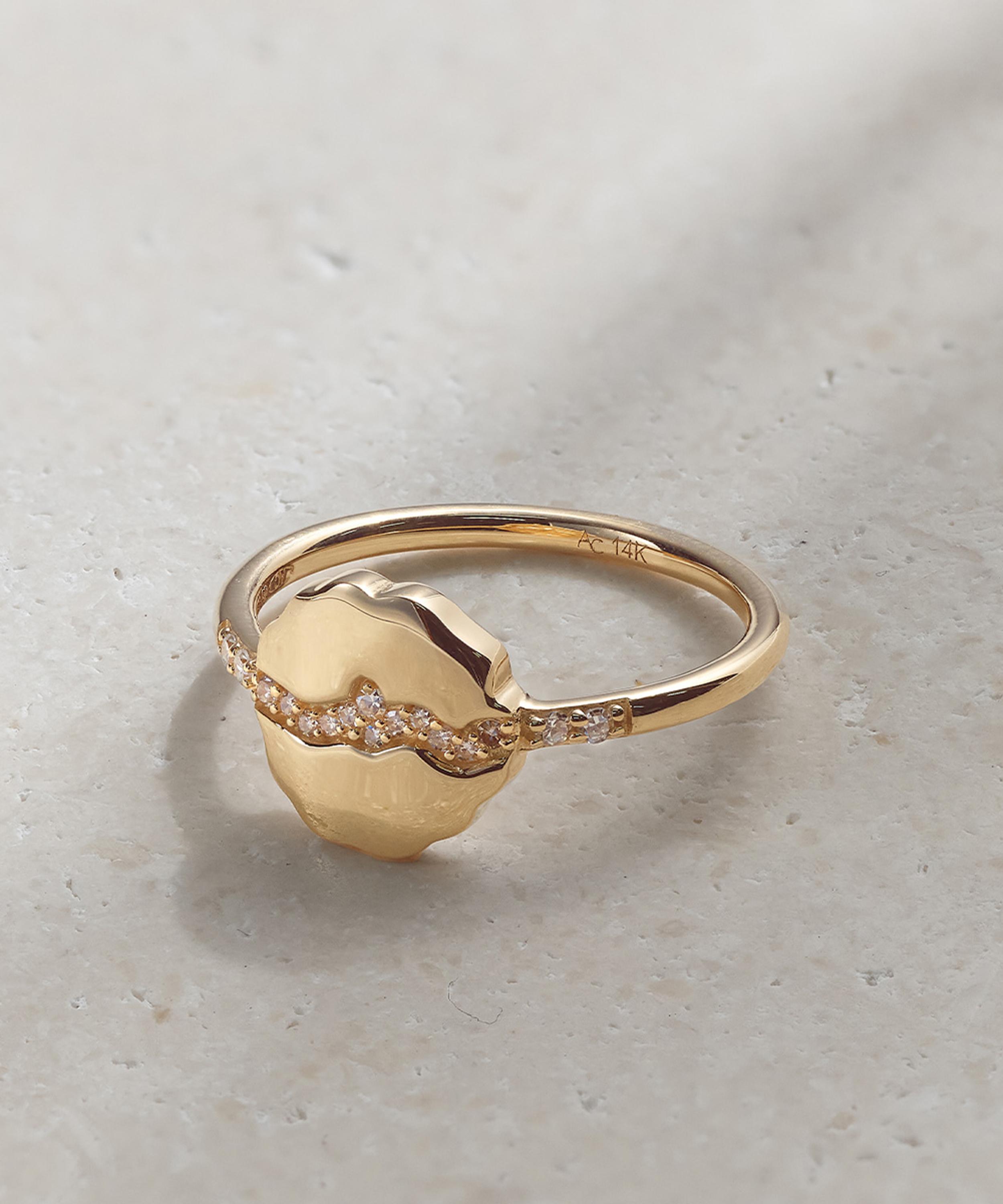 Astley Clarke - 14ct Gold Asteri Diamond Ring image number 2