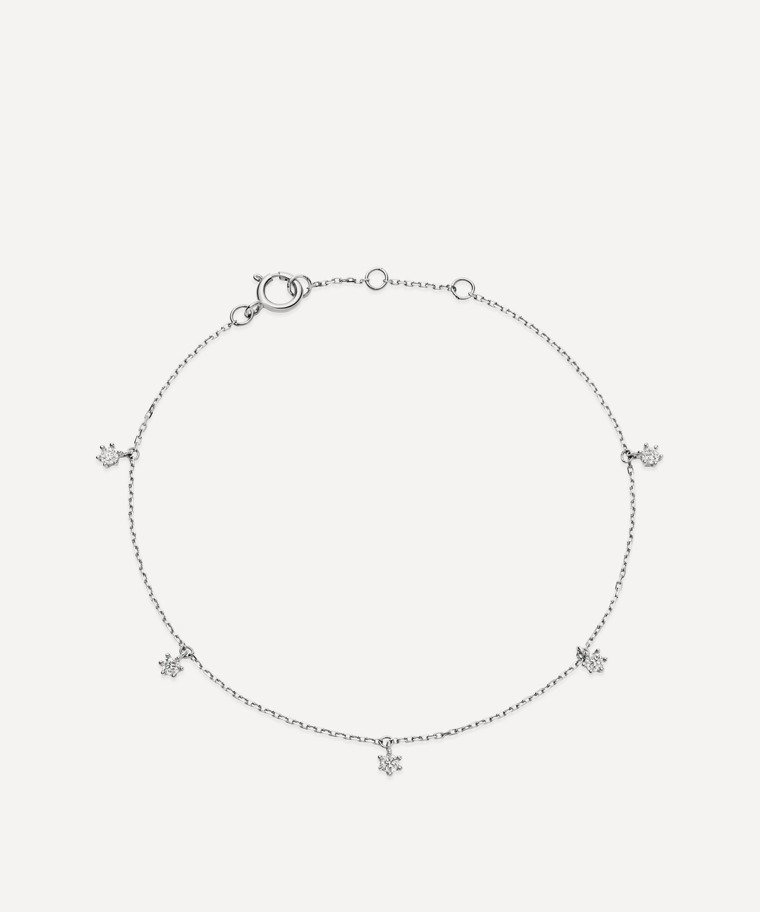 Astley Clarke - 14ct White Gold Diamond Station Bracelet image number 0
