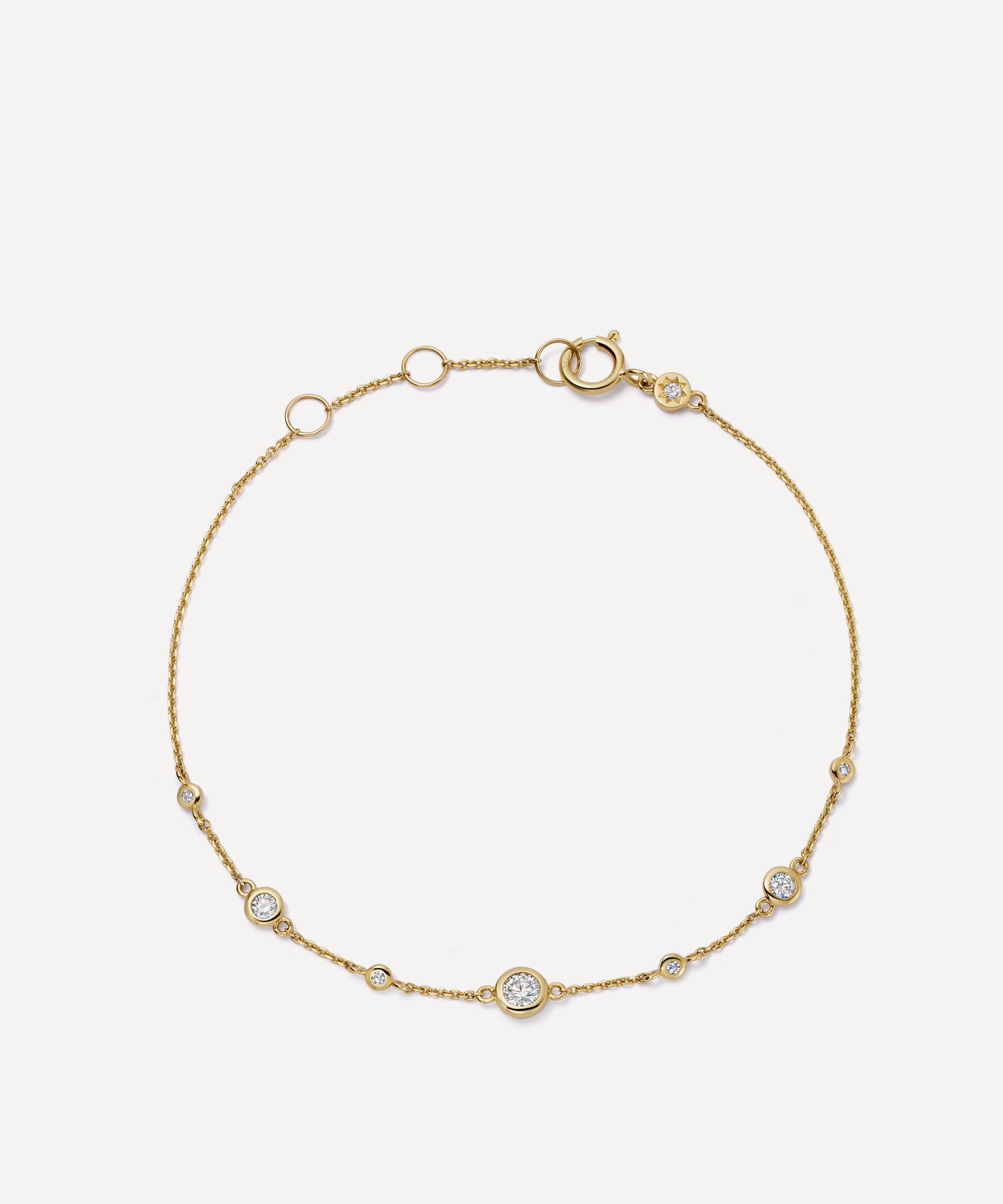 Astley Clarke - 14ct Gold Atomic Diamond Station Bracelet image number 0