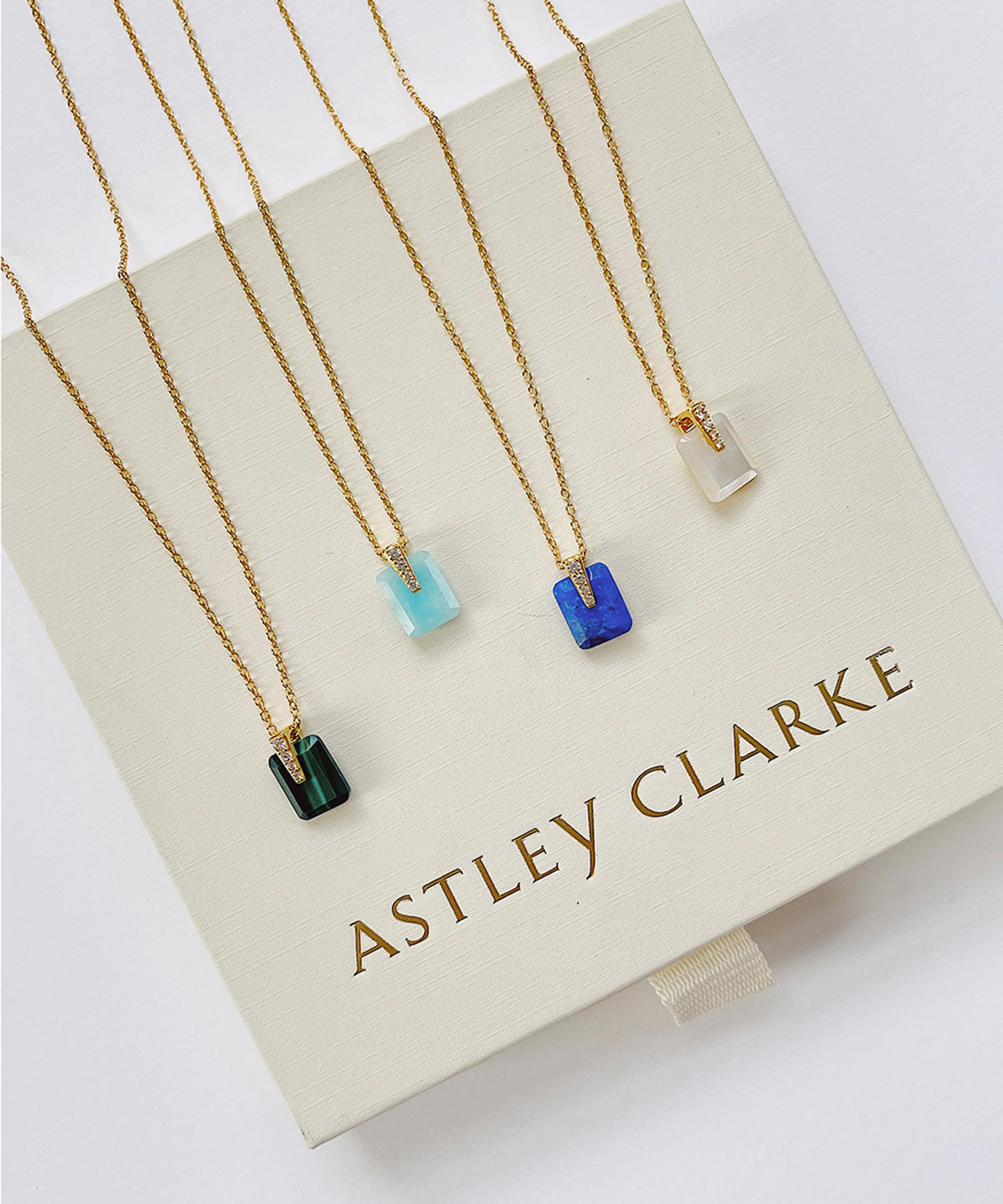 Astley Clarke - Gold Deco Malachite Pendant Necklace image number 2