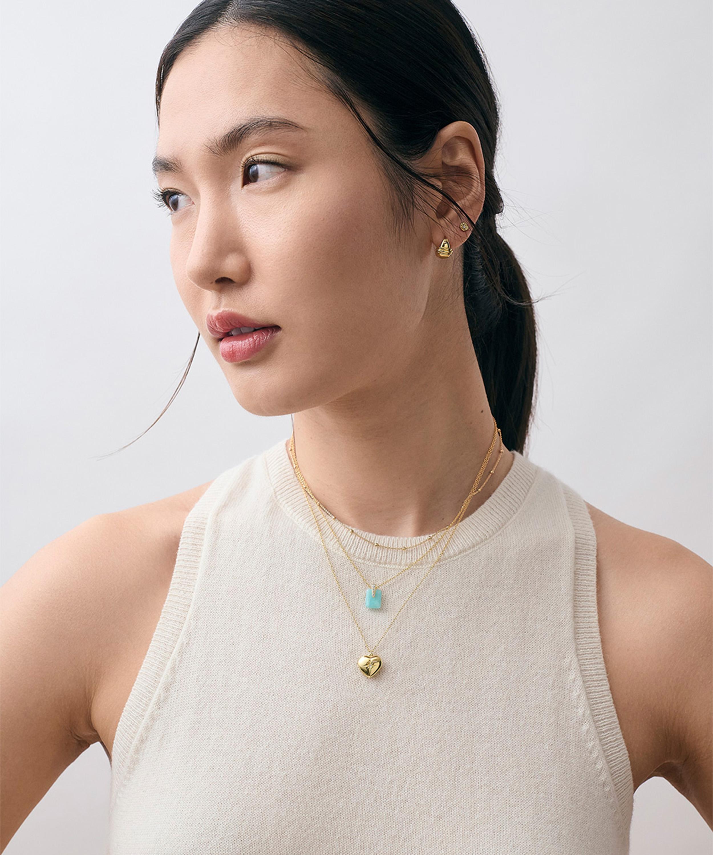 Astley Clarke - 18ct Gold-Plated Vermeil Silver Amazonite Pendant Necklace image number 2