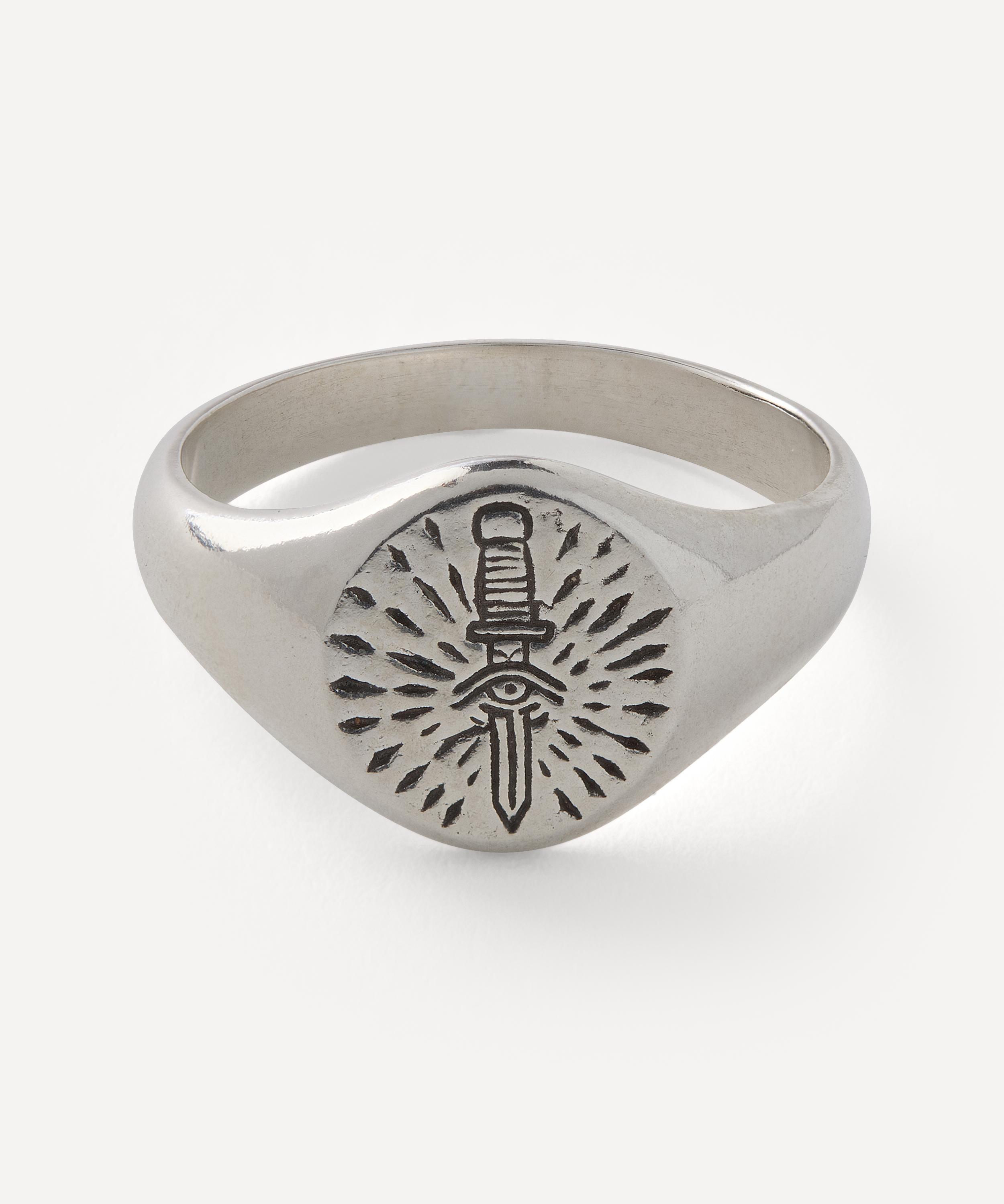 LHN Jewelry Sterling Silver Dagger Eye Signet Ring | Liberty