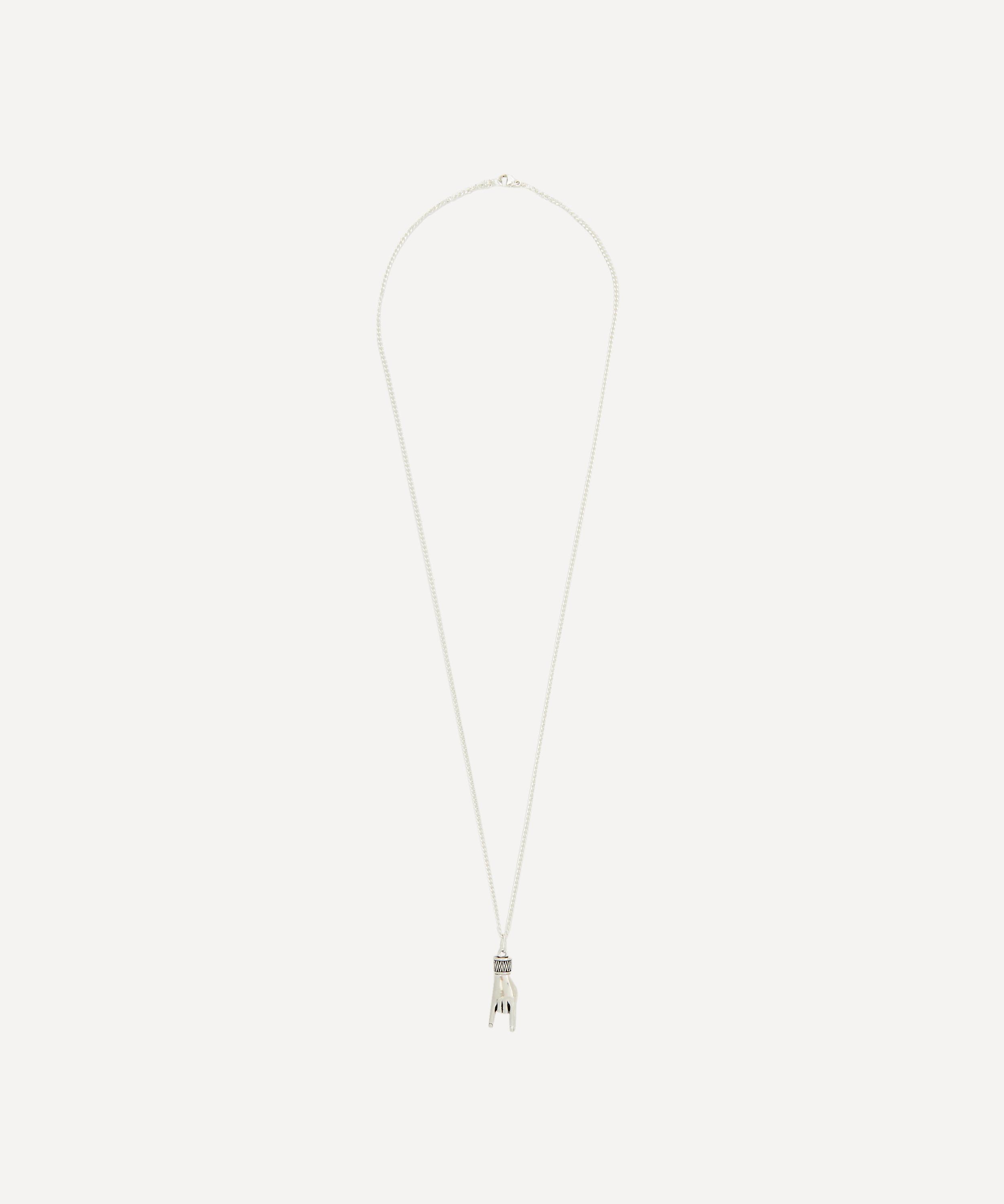 LHN Jewelry - Sterling Silver Hand Horn Pendant Necklace image number 1