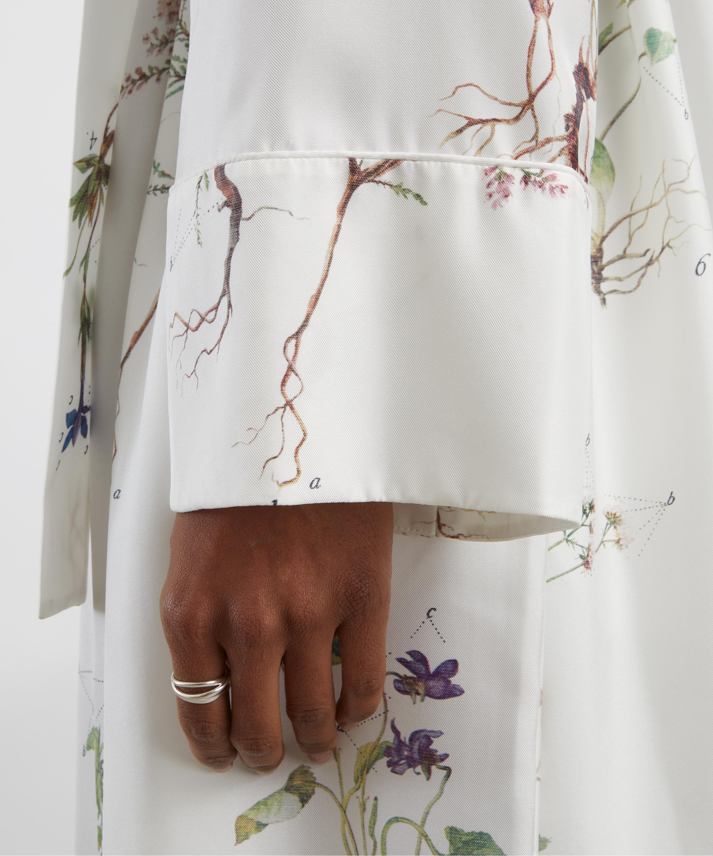 Erdem - Long-Sleeve Silk Twill Midi Dress image number 4