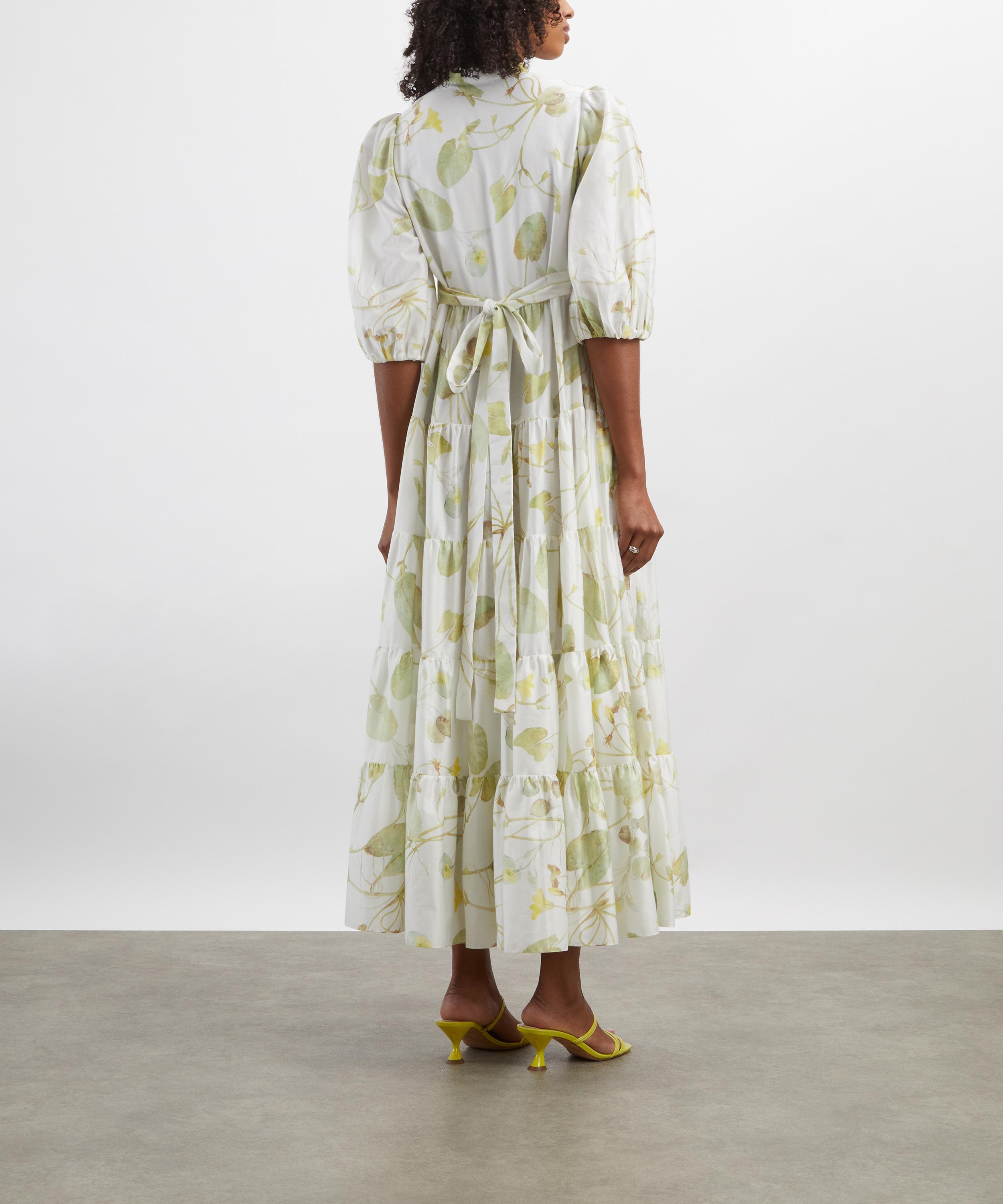 Erdem - Short-Sleeve Lily Pad Midi Dress image number 3