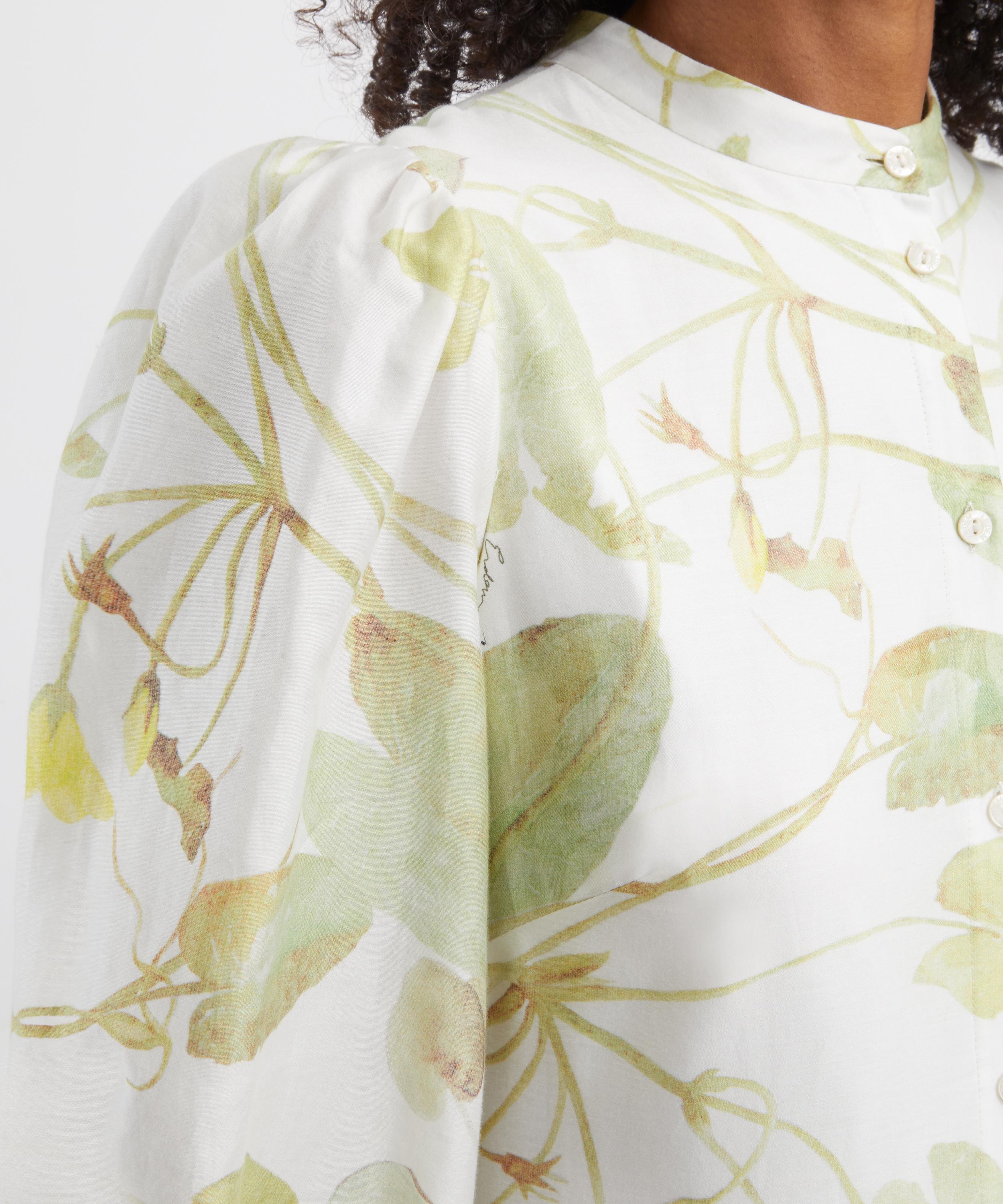 Erdem - Short-Sleeve Lily Pad Midi Dress image number 4