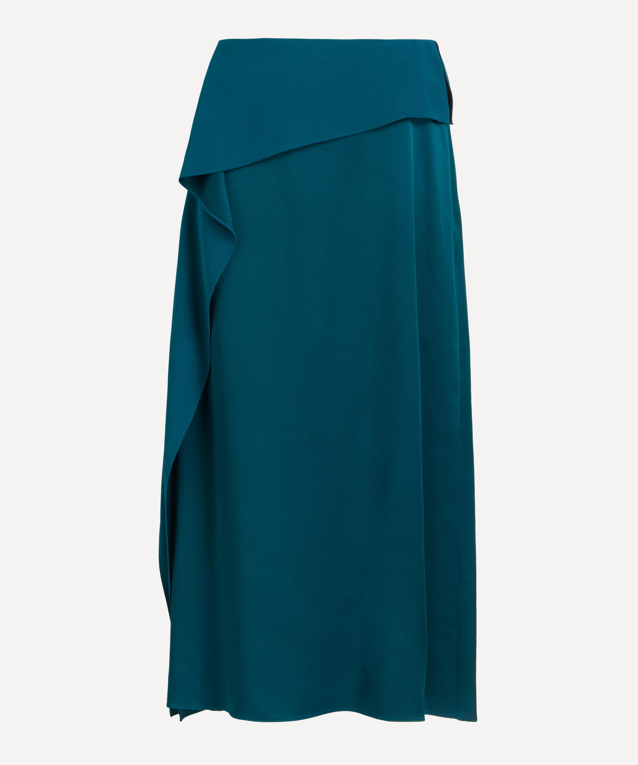 Erdem - Teal A-Line Skirt image number 0