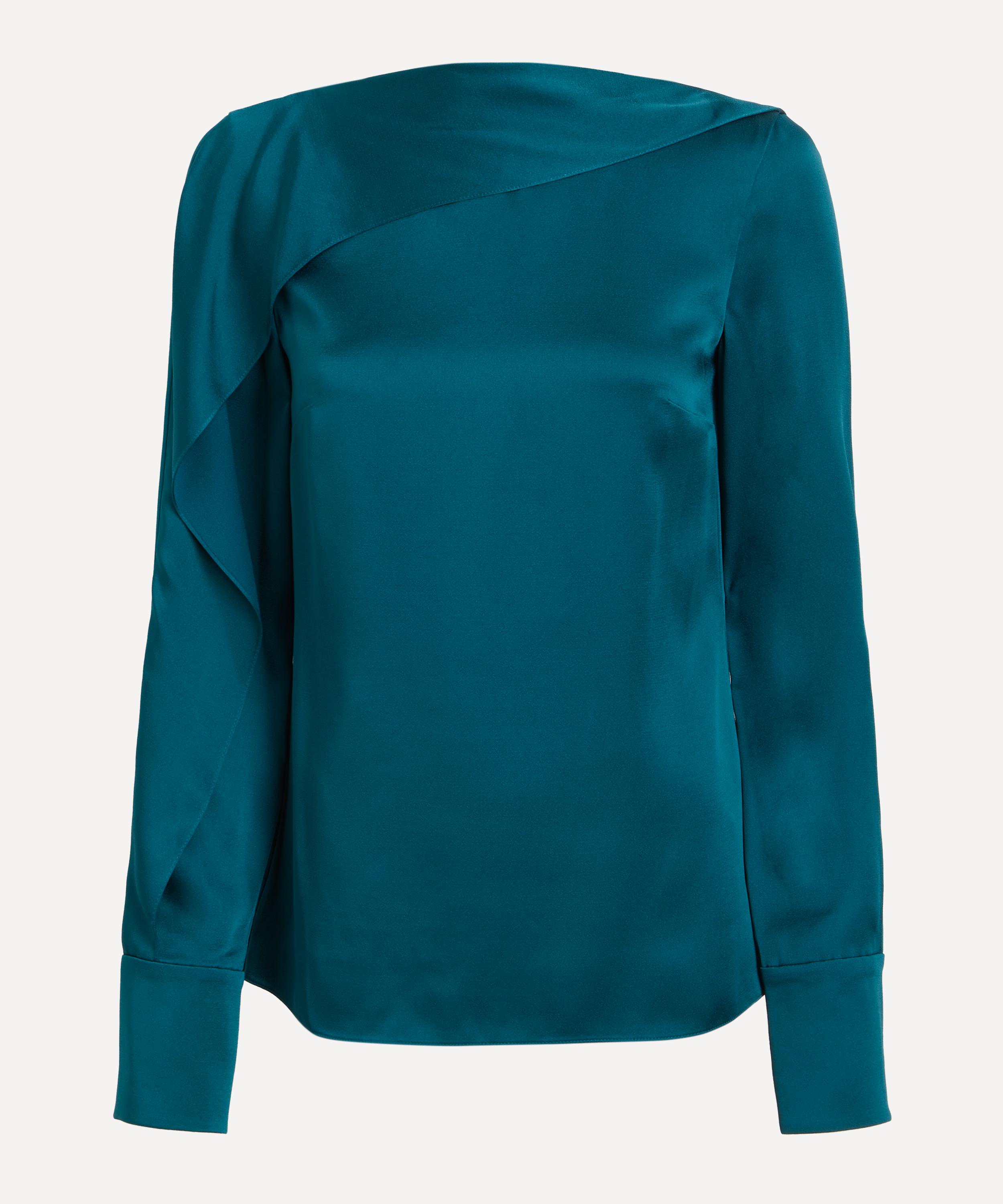 Erdem - Teal Long-Sleeve Top image number 0