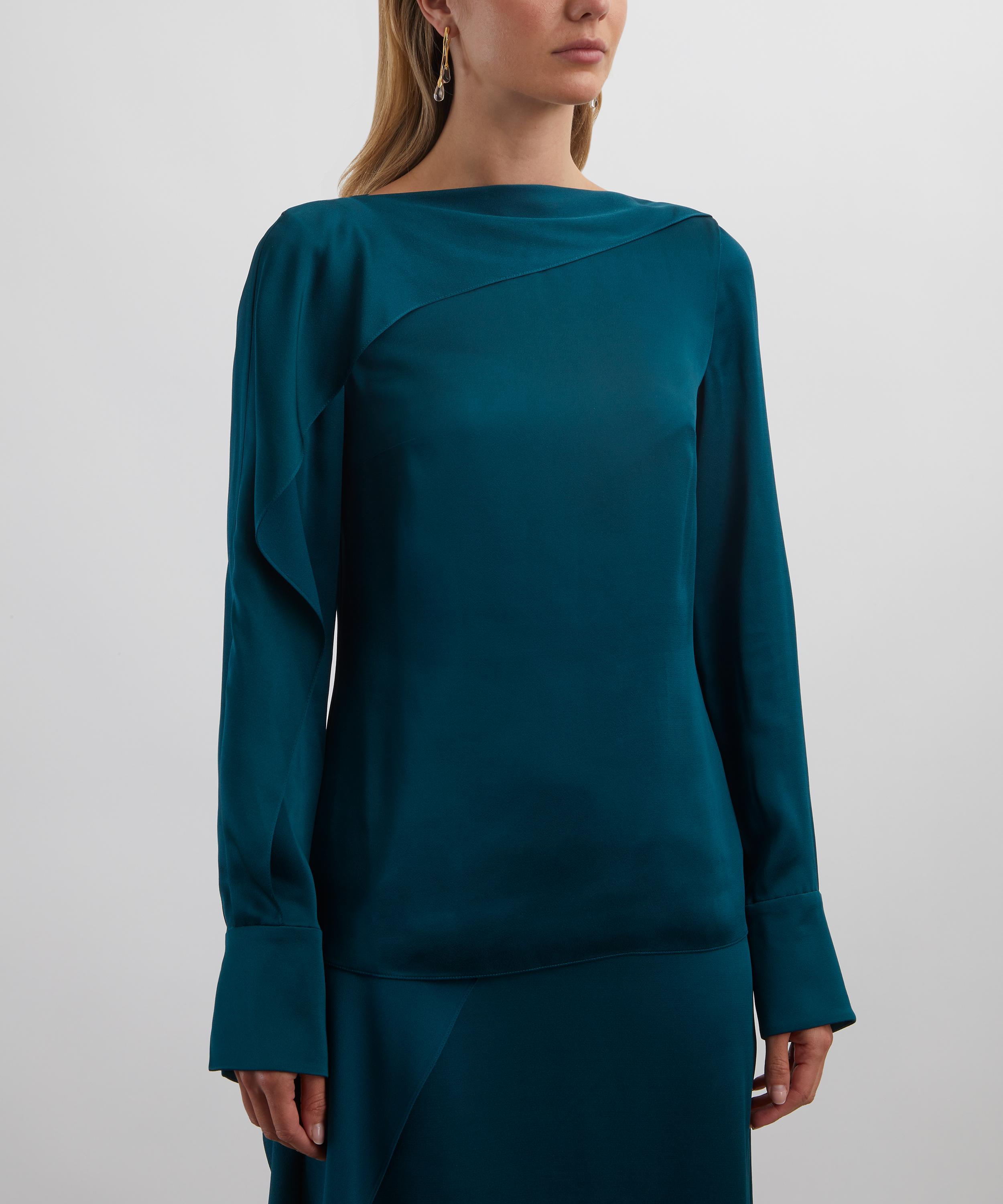 Erdem - Teal Long-Sleeve Top image number 2