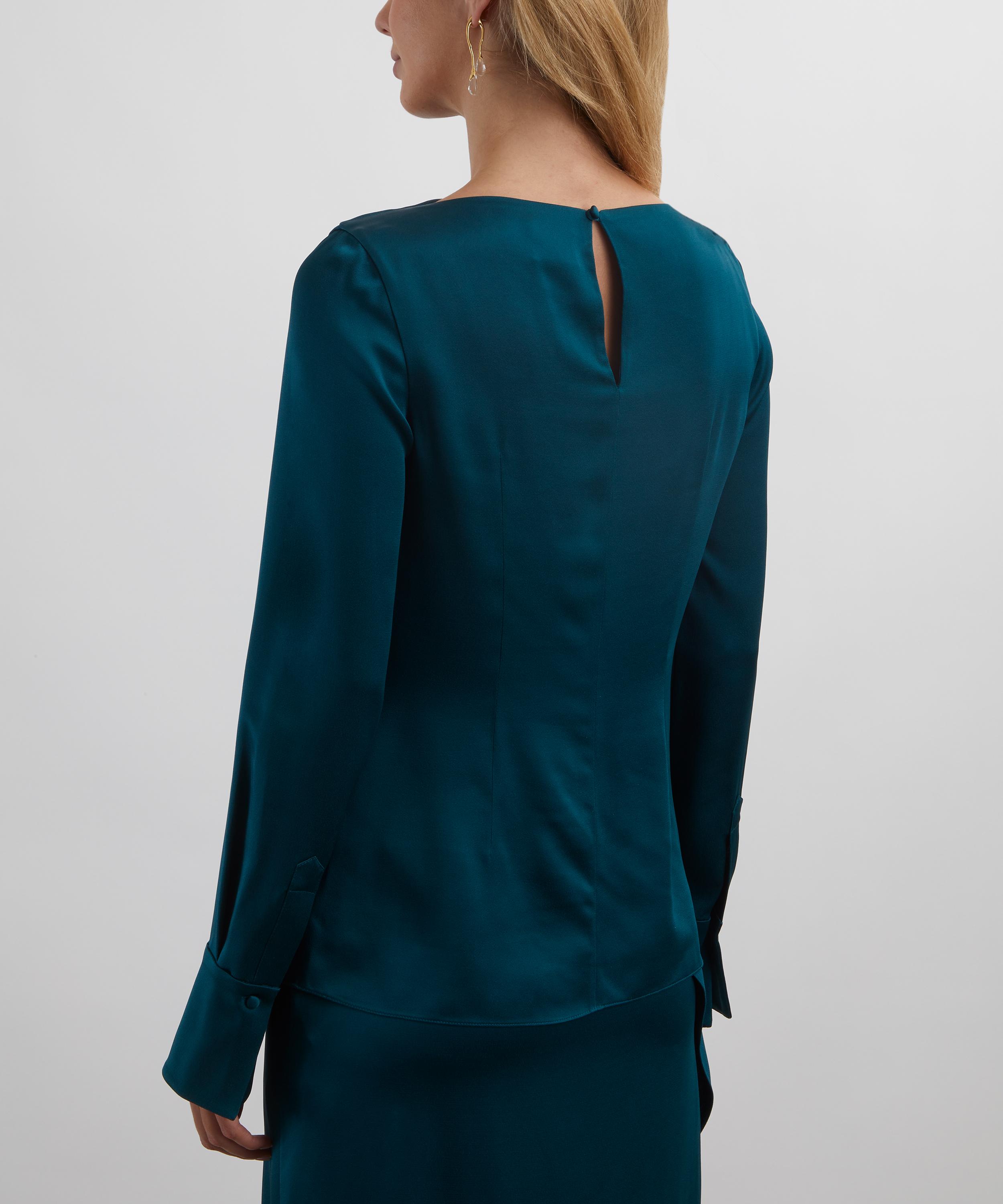 Erdem - Teal Long-Sleeve Top image number 3