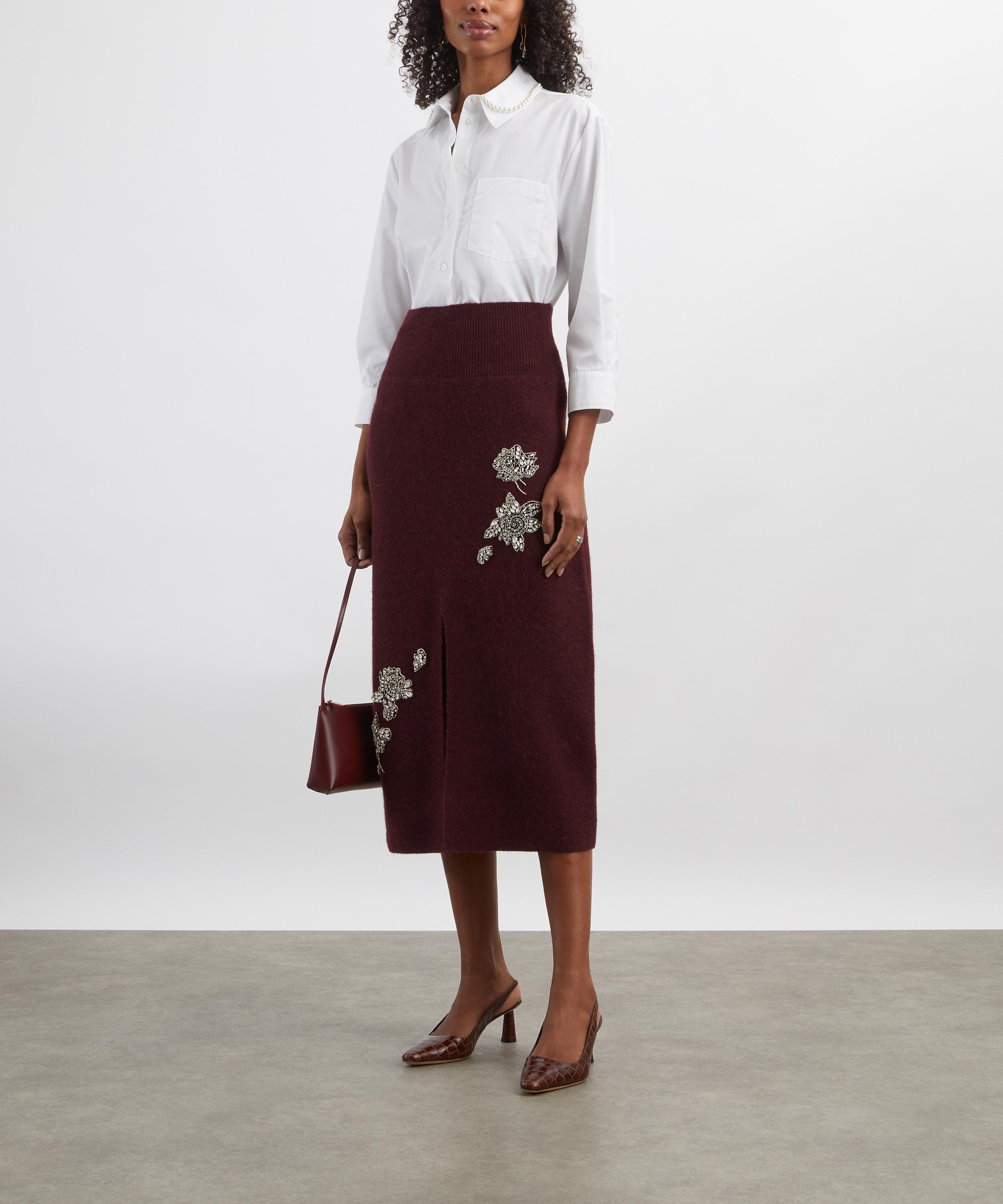 Erdem - Embellished Knit Pencil Skirt image number 1