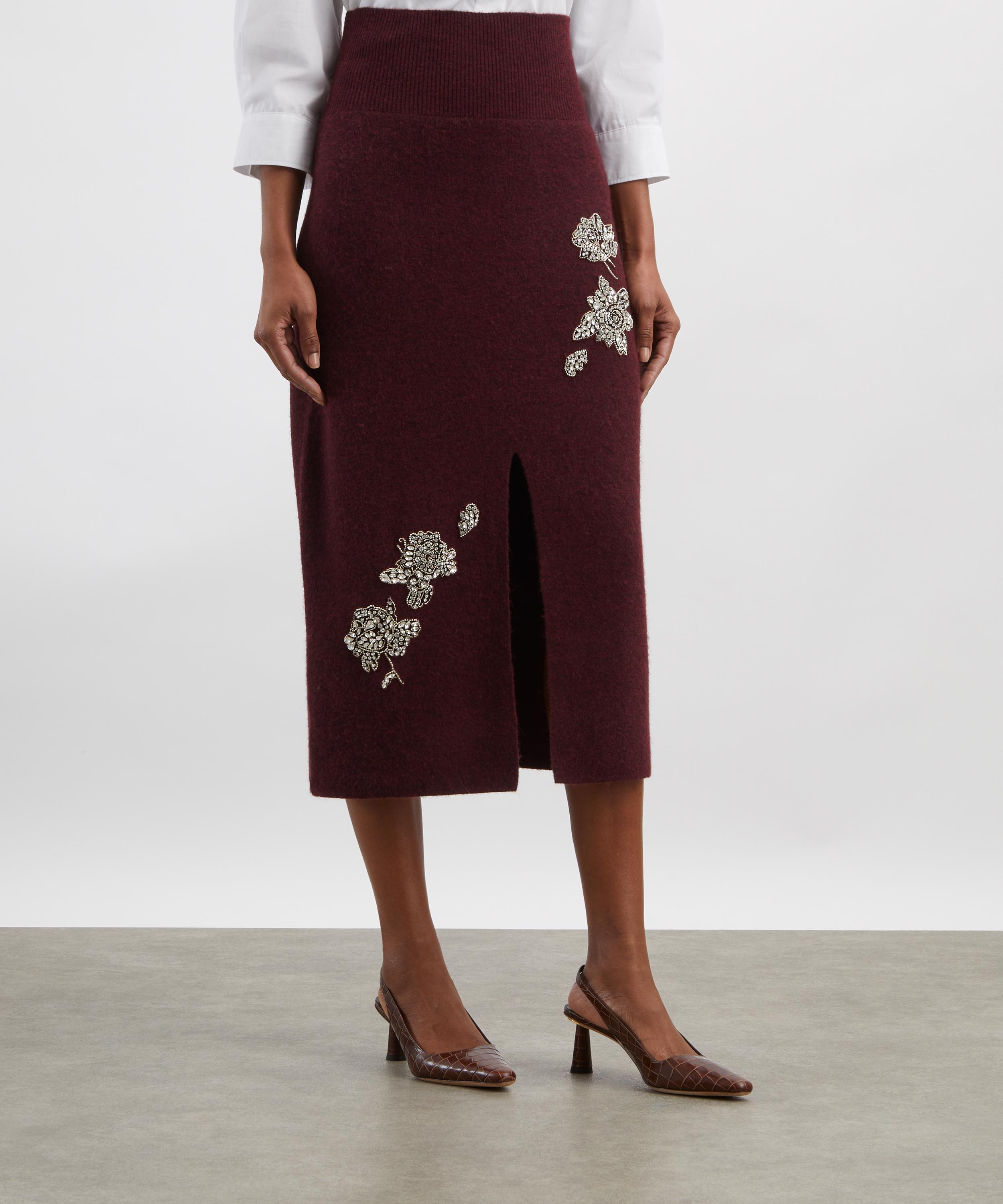 Erdem - Embellished Knit Pencil Skirt image number 2