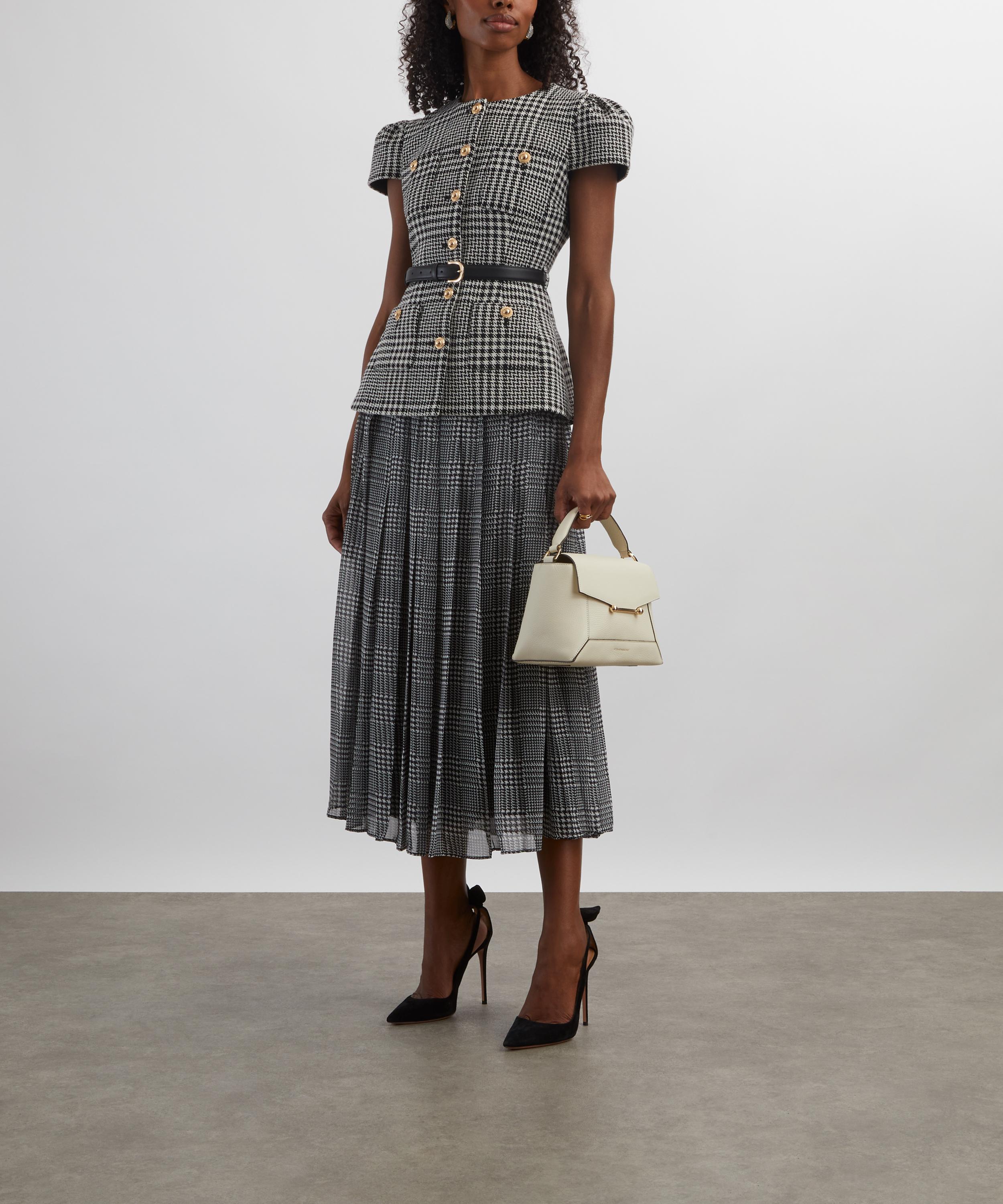 Self-Portrait - Houndstooth Tailored Midi Dress image number 1