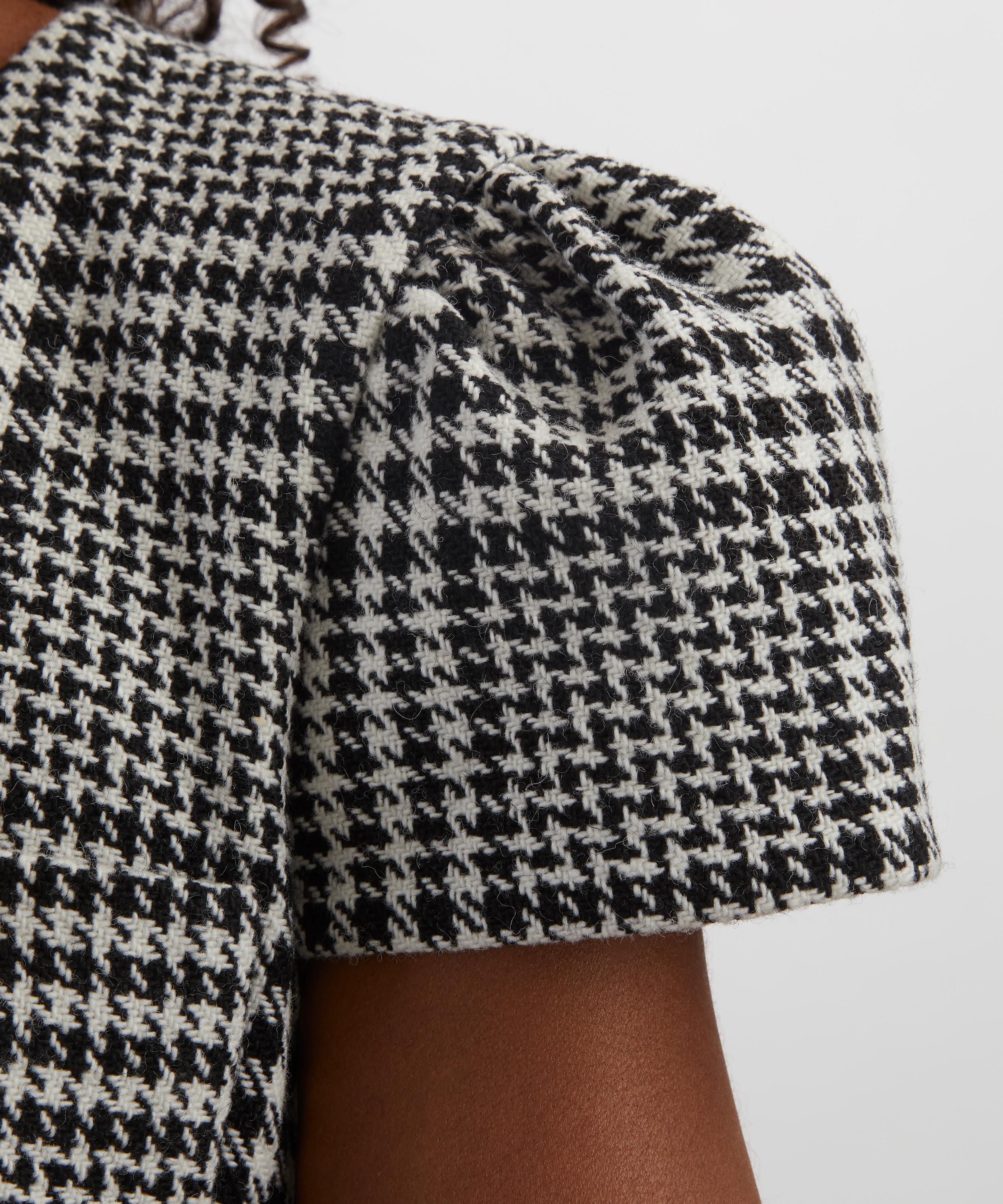 Self-Portrait - Houndstooth Tailored Midi Dress image number 4