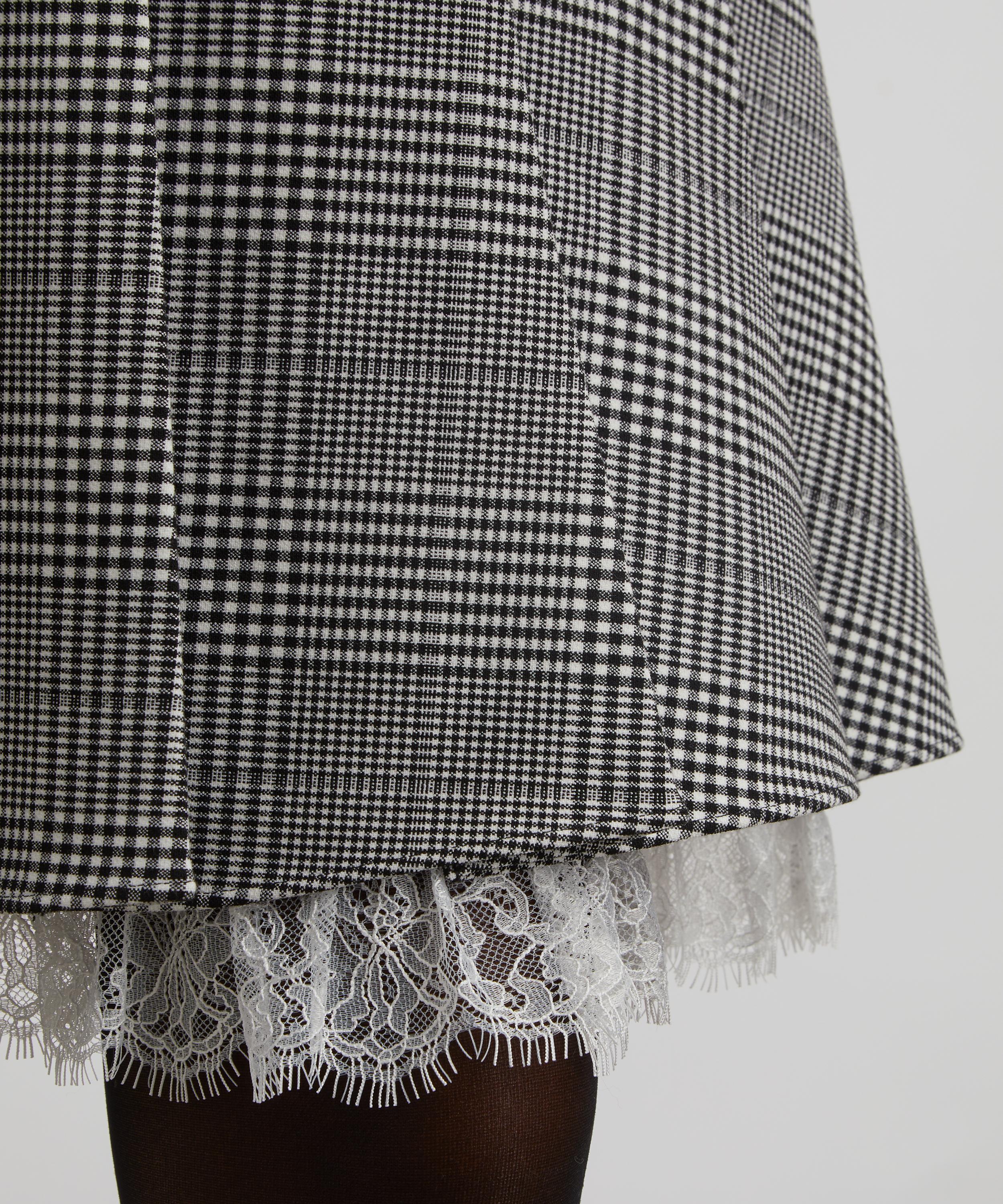 Self-Portrait - Prince of Wales Check Pleated Midi Skirt image number 4