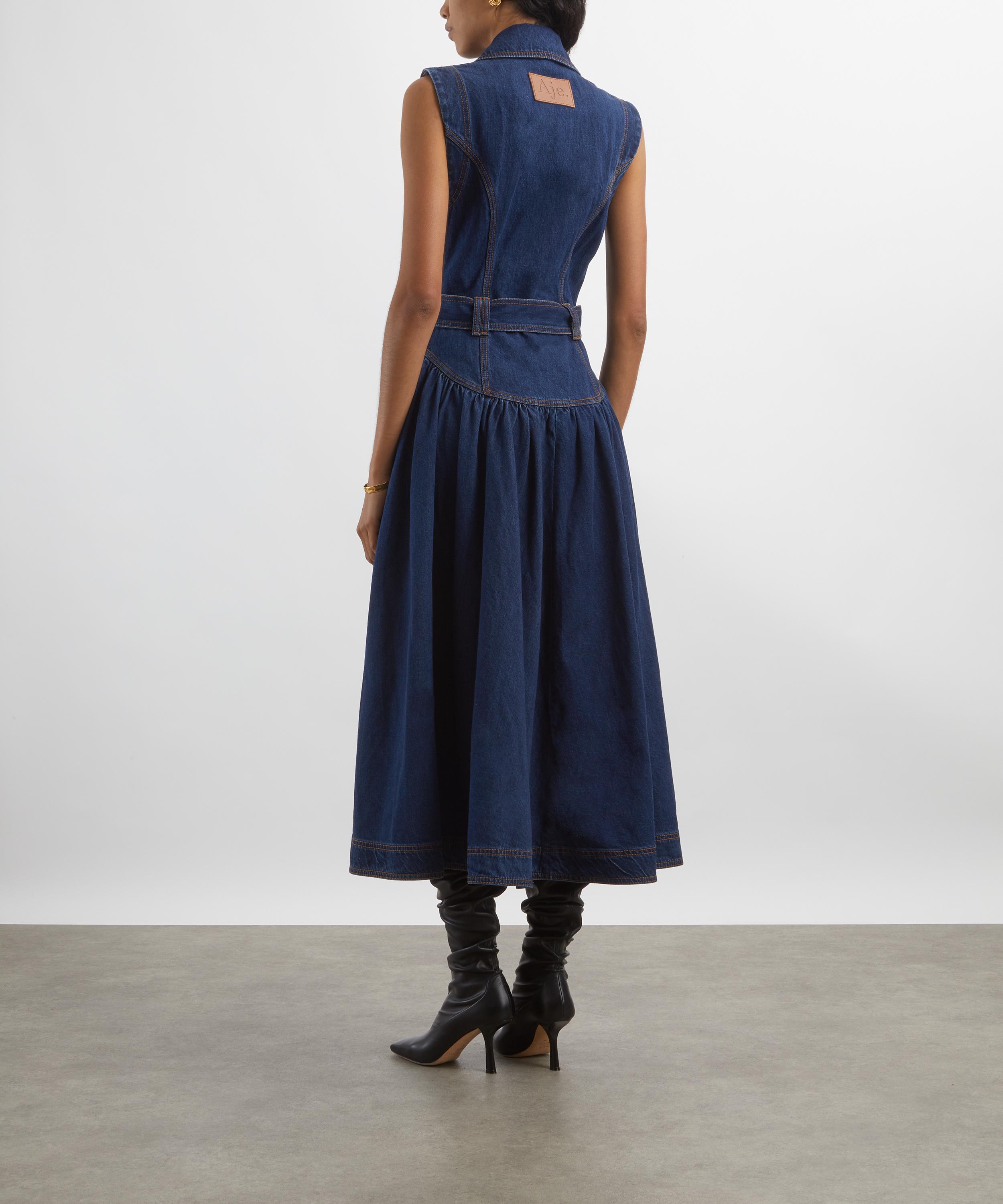 Aje - Elena Belted Denim Midi Dress image number 3
