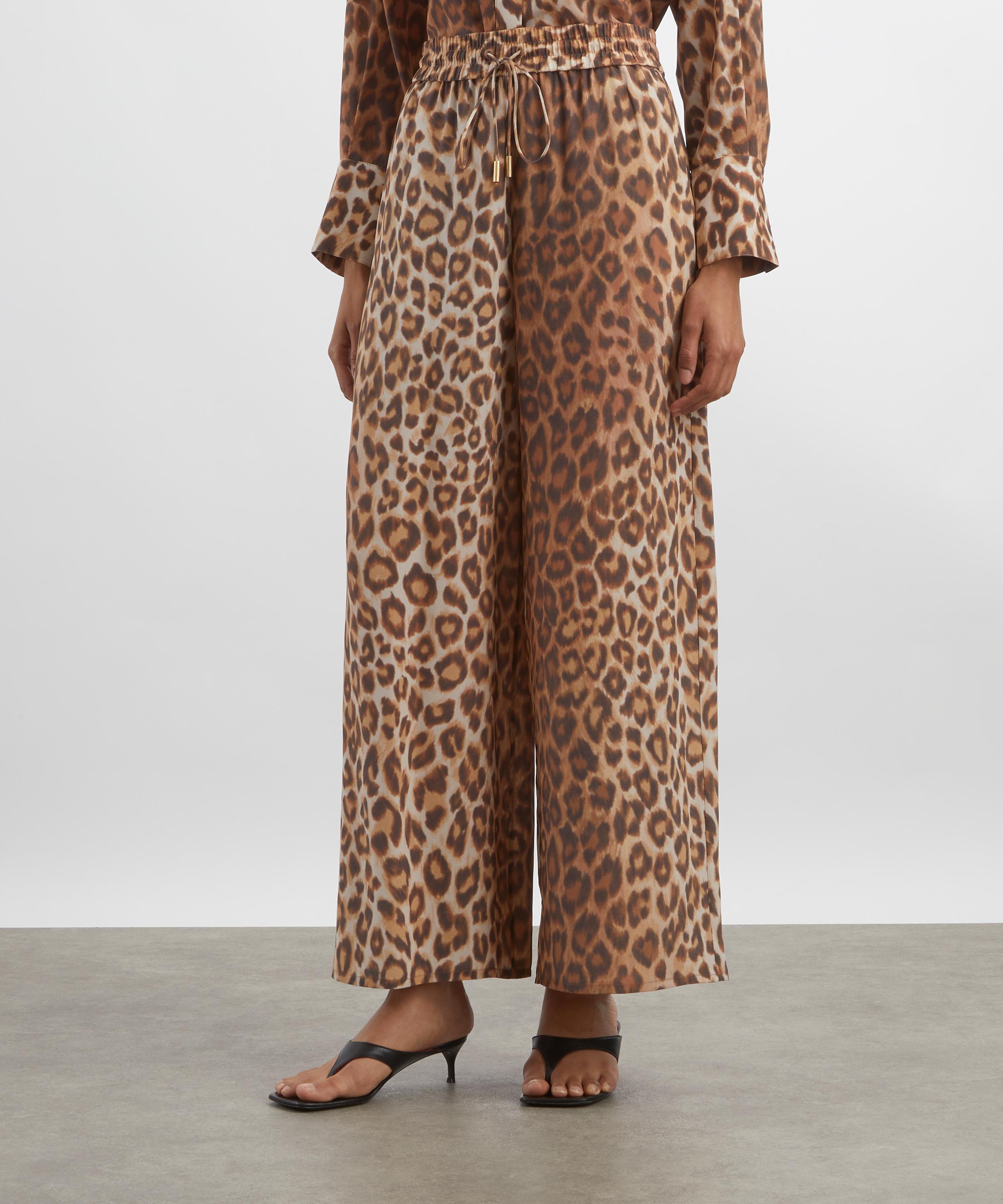 Aje - Atomic Silk Relaxed Leopard Trousers image number 2