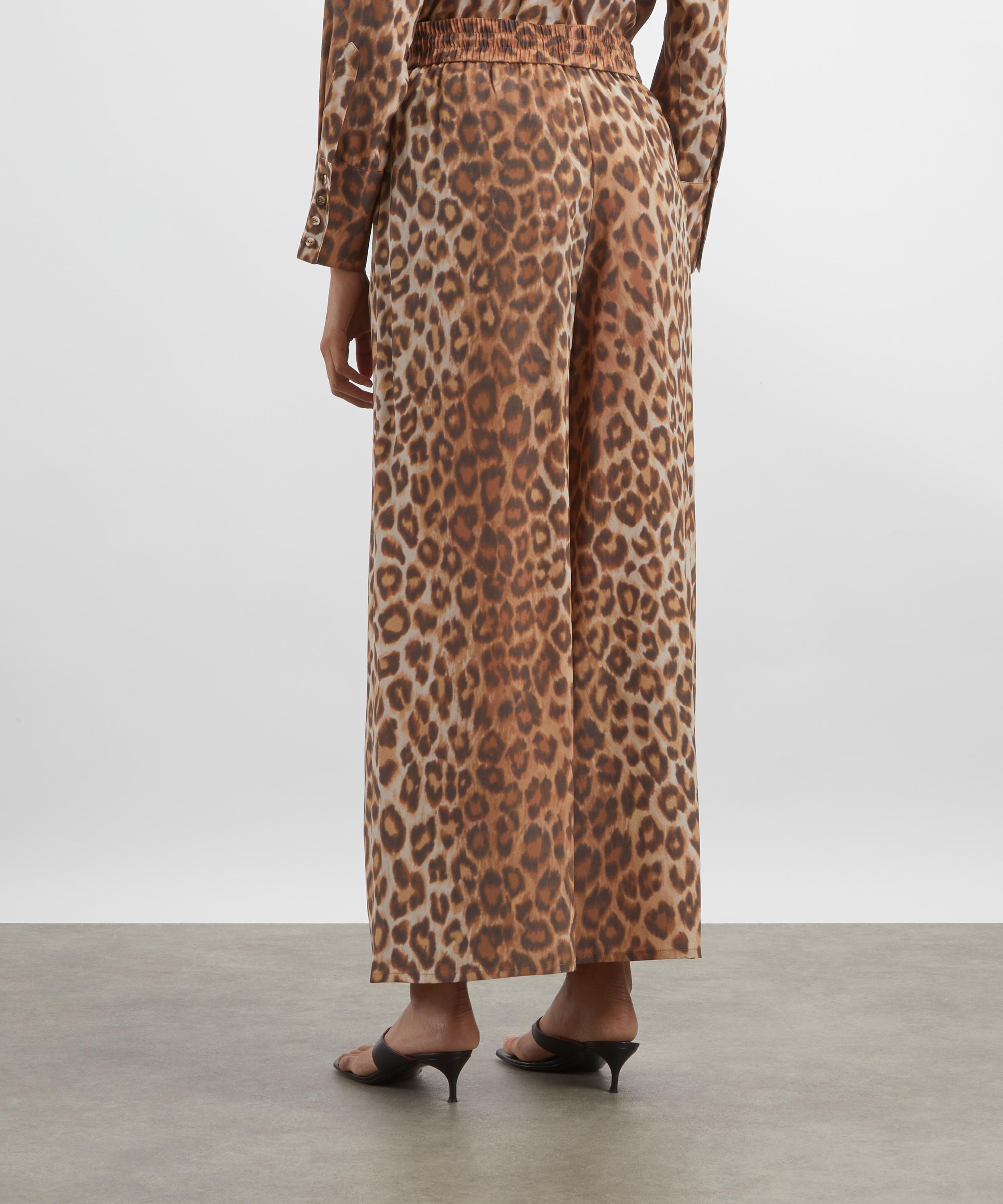 Aje - Atomic Silk Relaxed Leopard Trousers image number 3