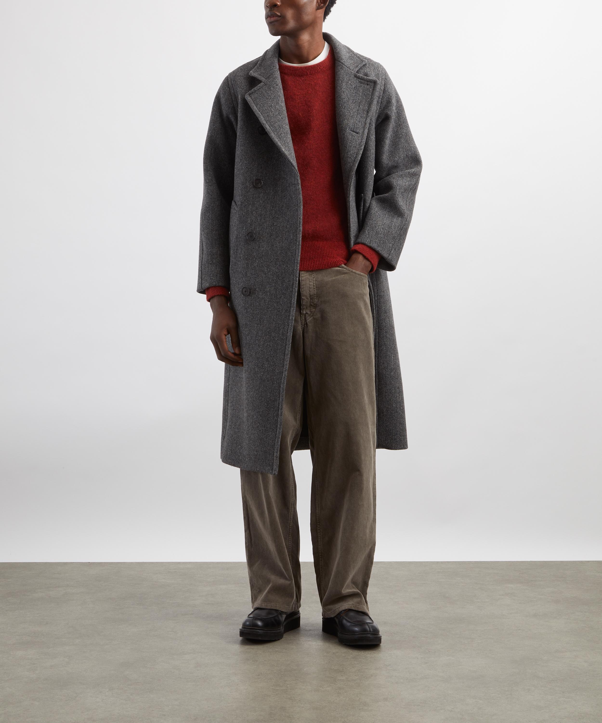 Auralee - Shetland Wool Double Breasted Coat image number 1