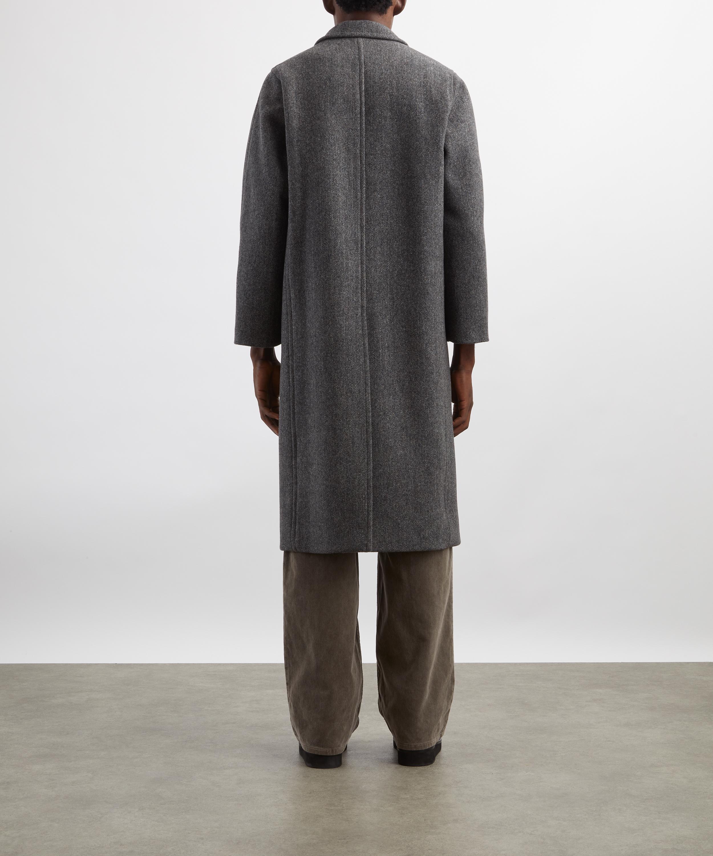 Auralee - Shetland Wool Double Breasted Coat image number 3