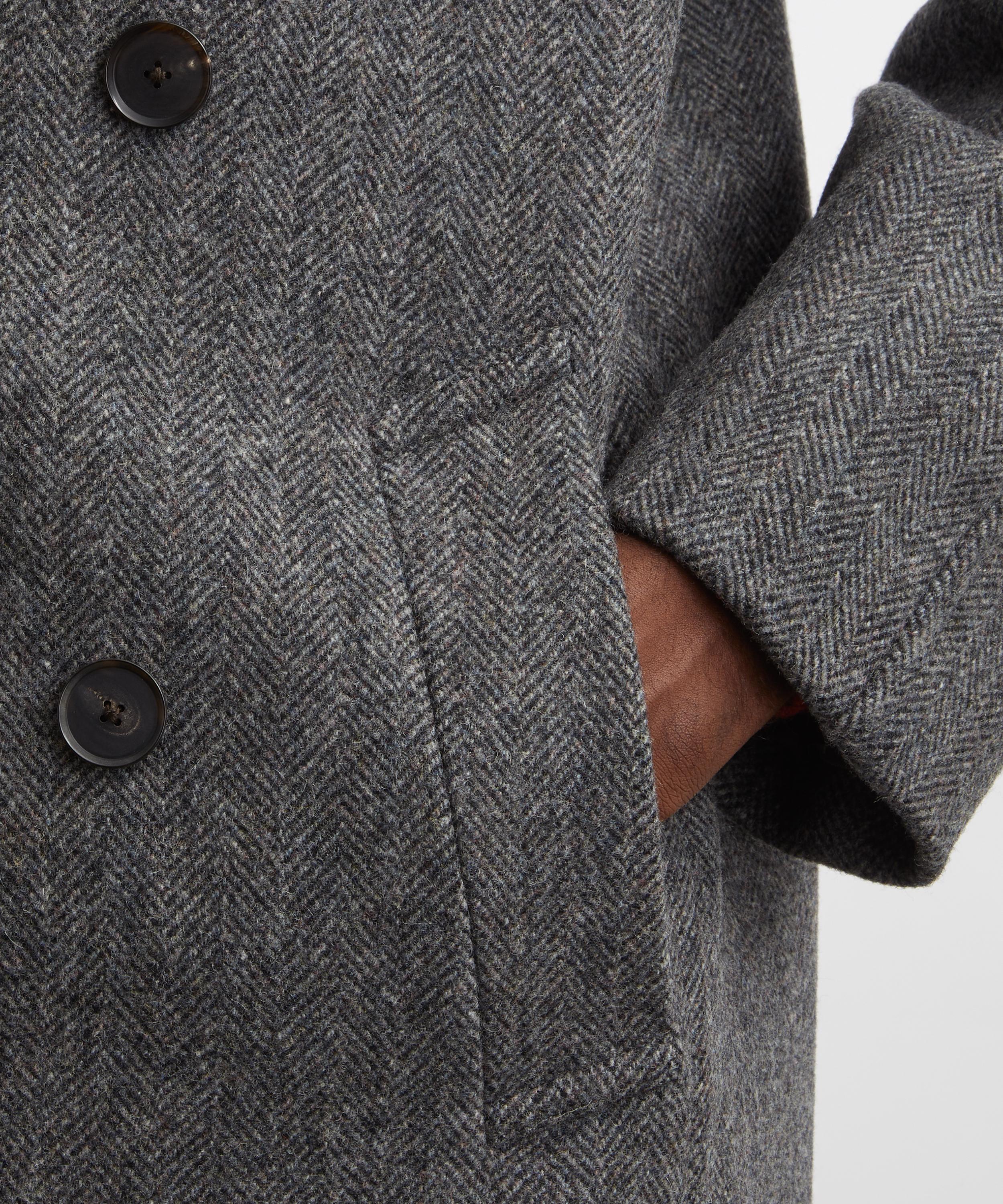 Auralee - Shetland Wool Double Breasted Coat image number 4