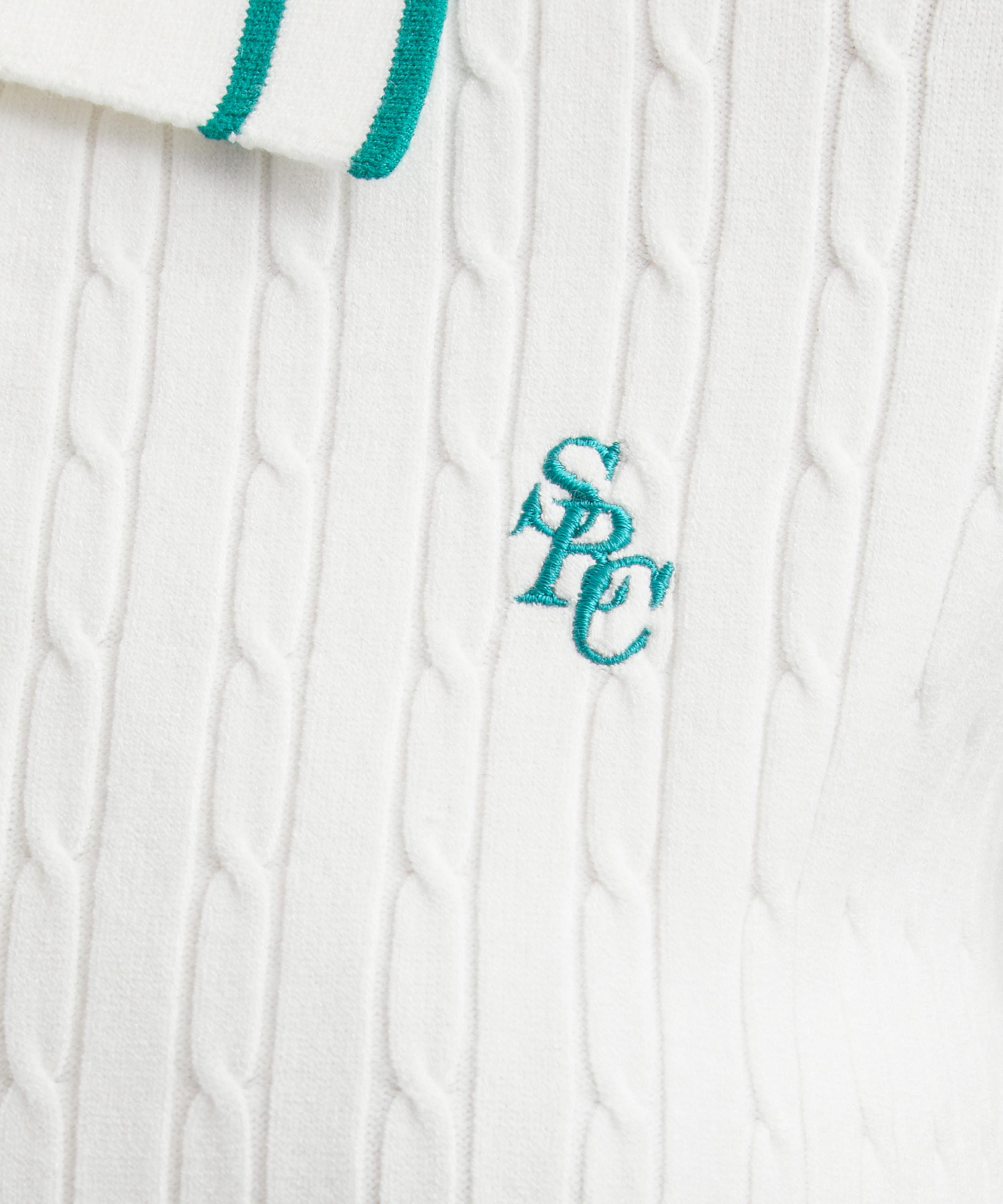 Sporty & Rich - SRC Mini Cable Polo Shirt image number 4