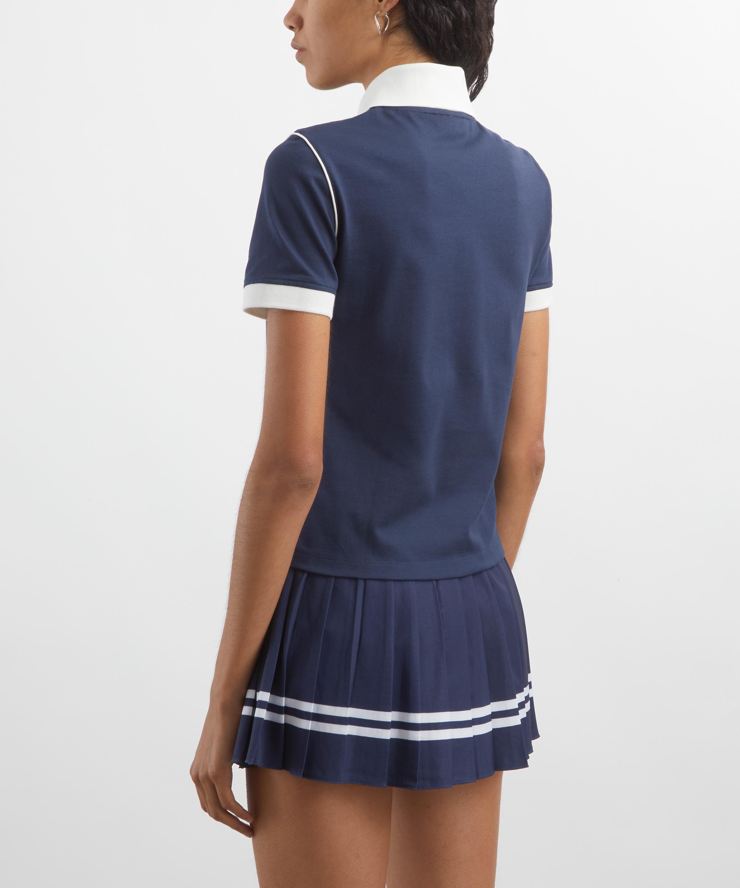 Sporty & Rich - Crown 70s Embroidered Piqué Polo Shirt image number 3