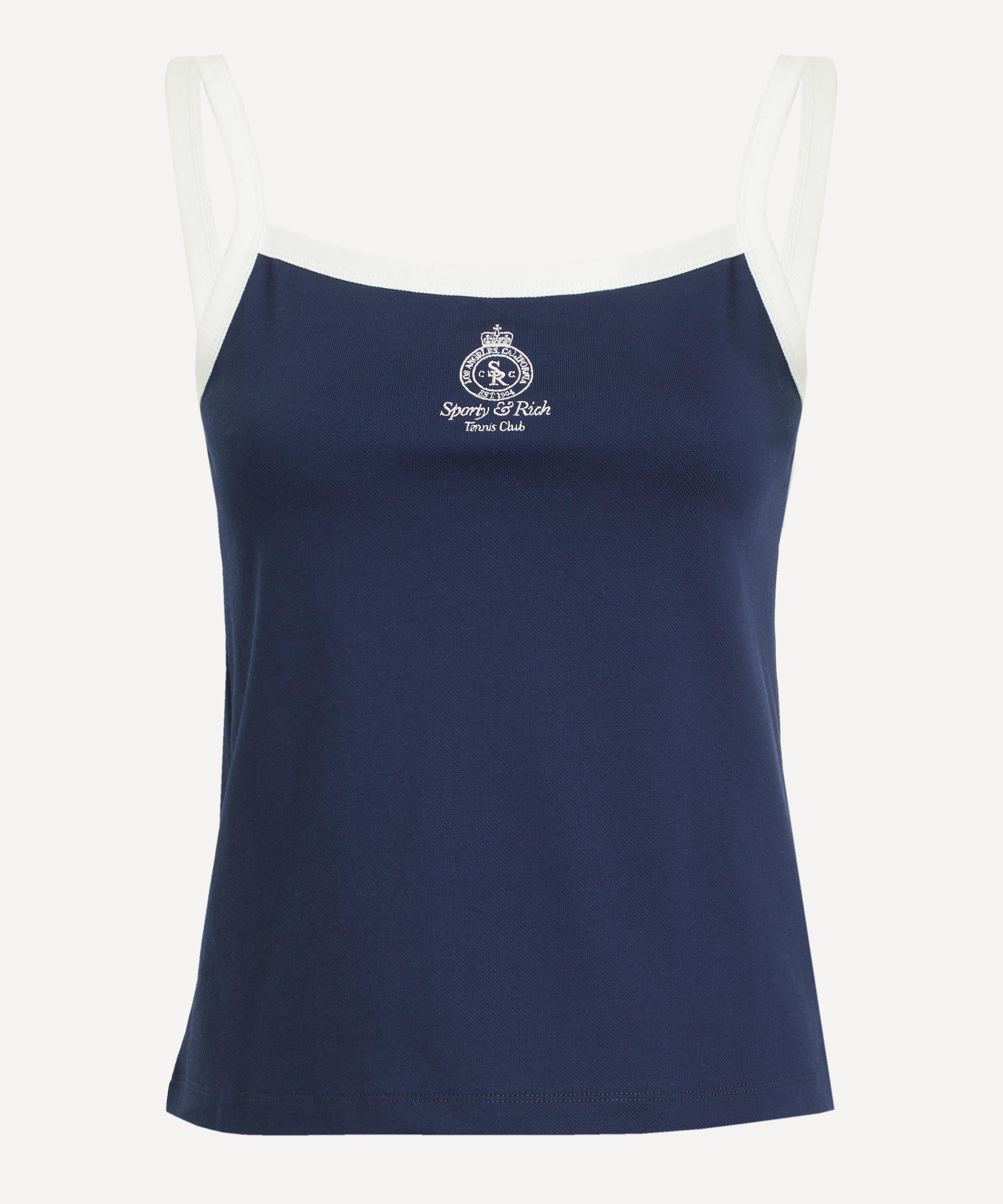 Sporty & Rich - Eden Crest Embroidered Piqué Tank Top image number 0