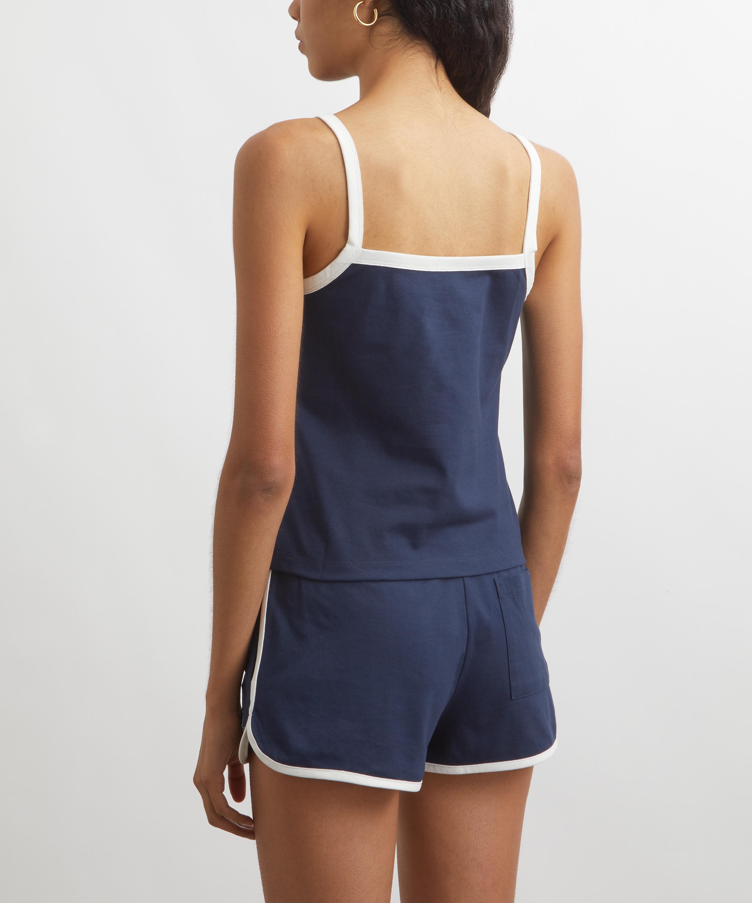 Sporty & Rich - Eden Crest Embroidered Piqué Tank Top image number 3