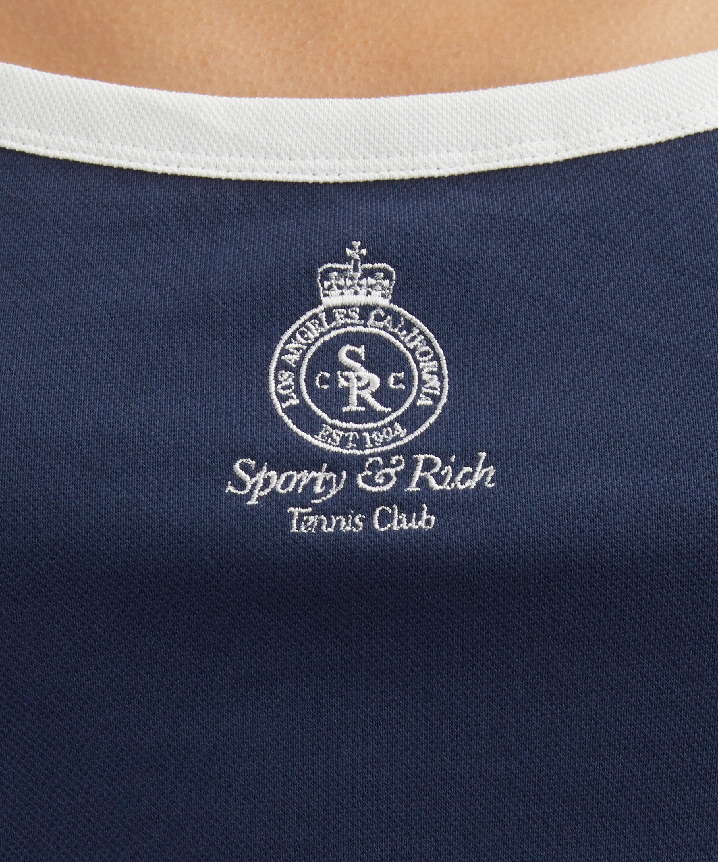 Sporty & Rich - Eden Crest Embroidered Piqué Tank Top image number 4