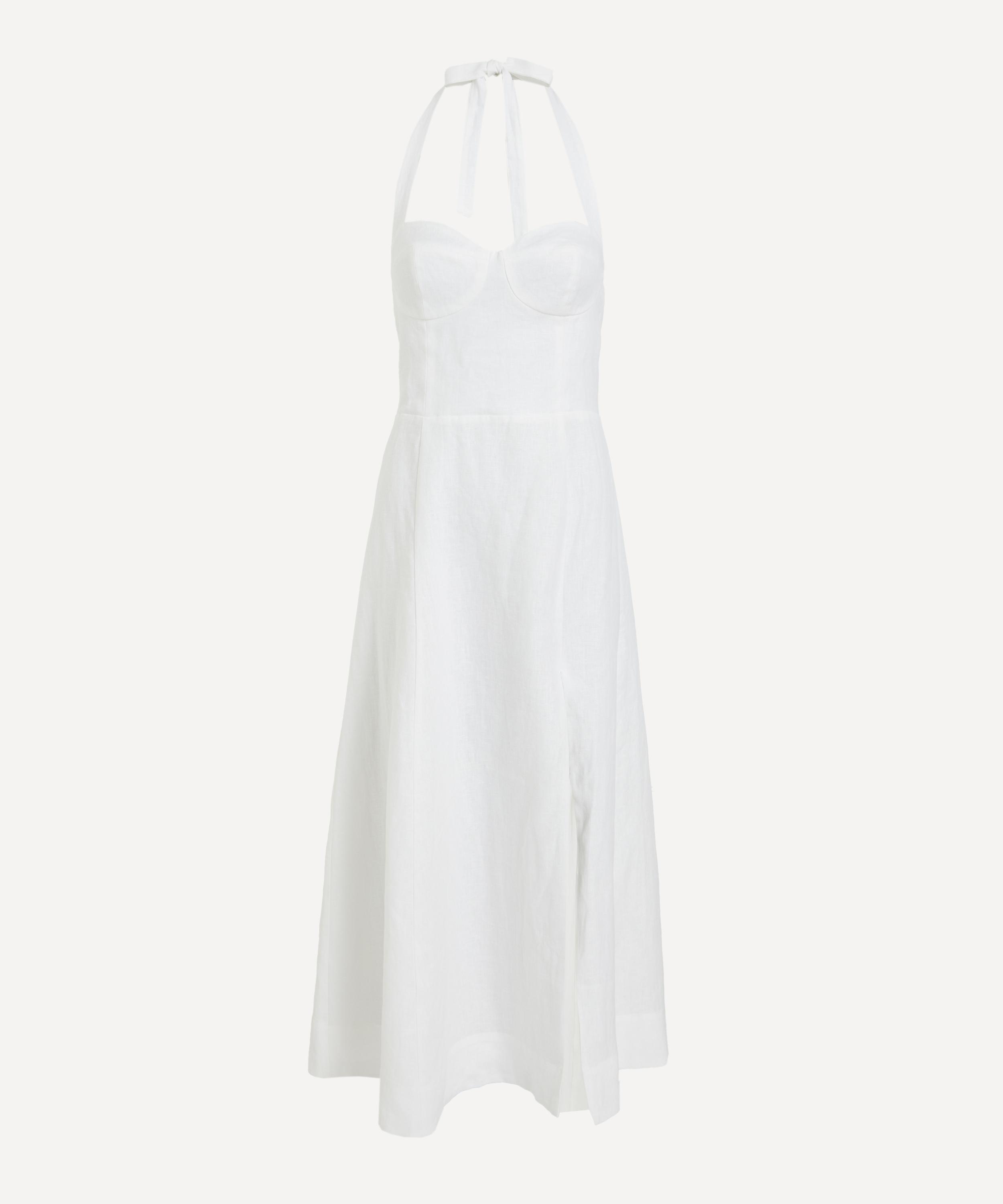 Reformation - Tala White Linen Dress image number 0