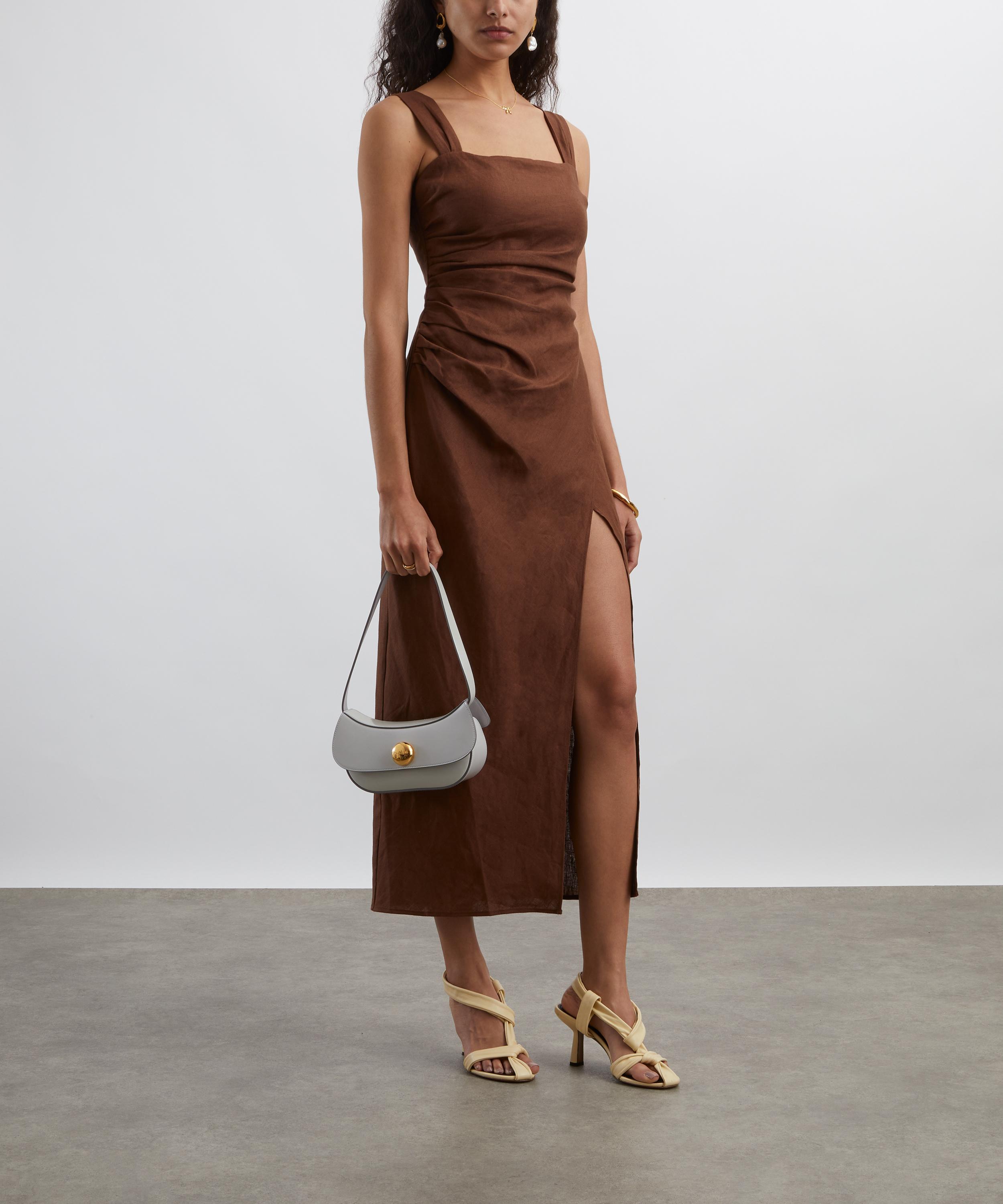 Reformation - Clement Chocolate Cake Linen Dress image number 1