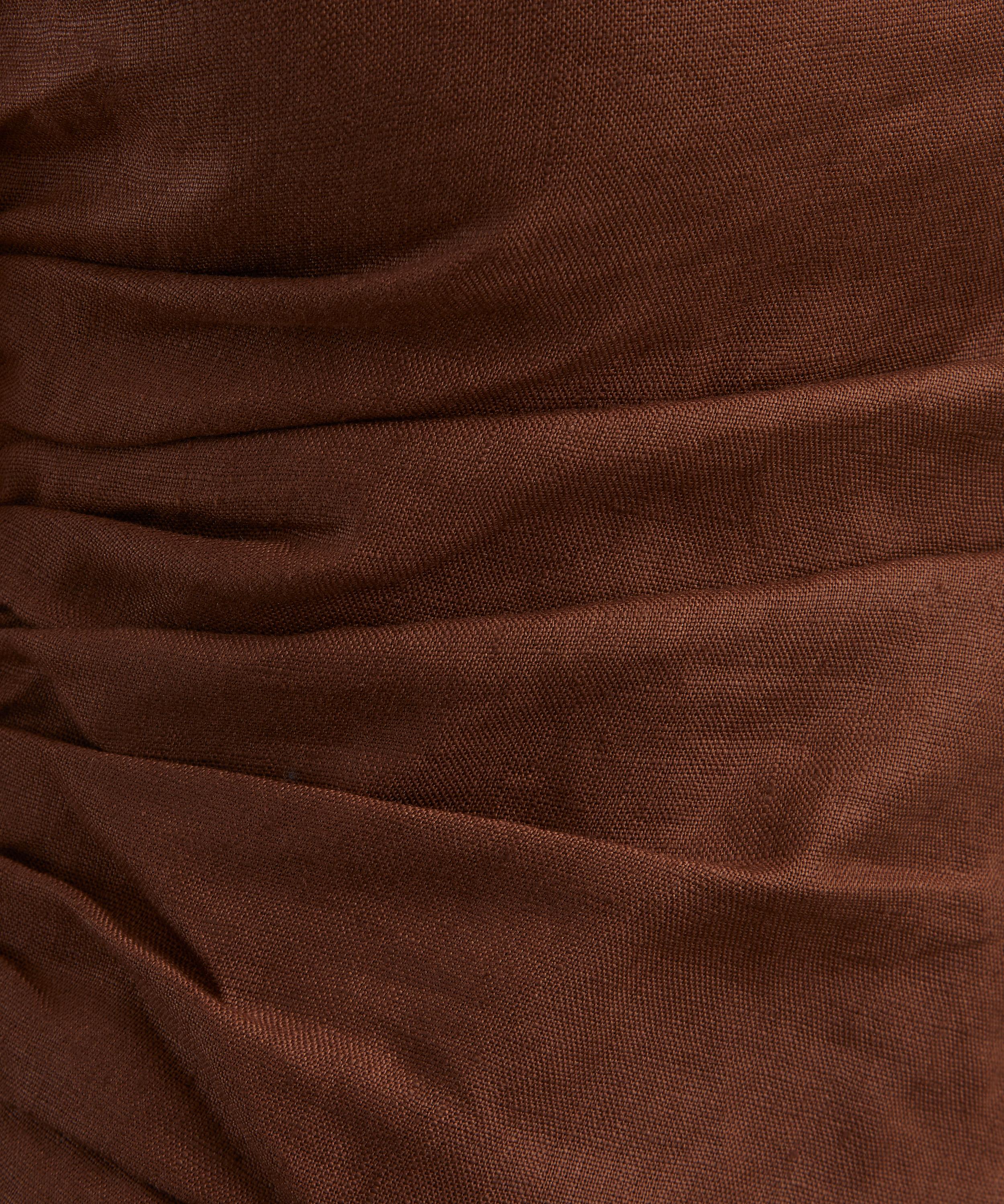 Reformation - Clement Chocolate Cake Linen Dress image number 4