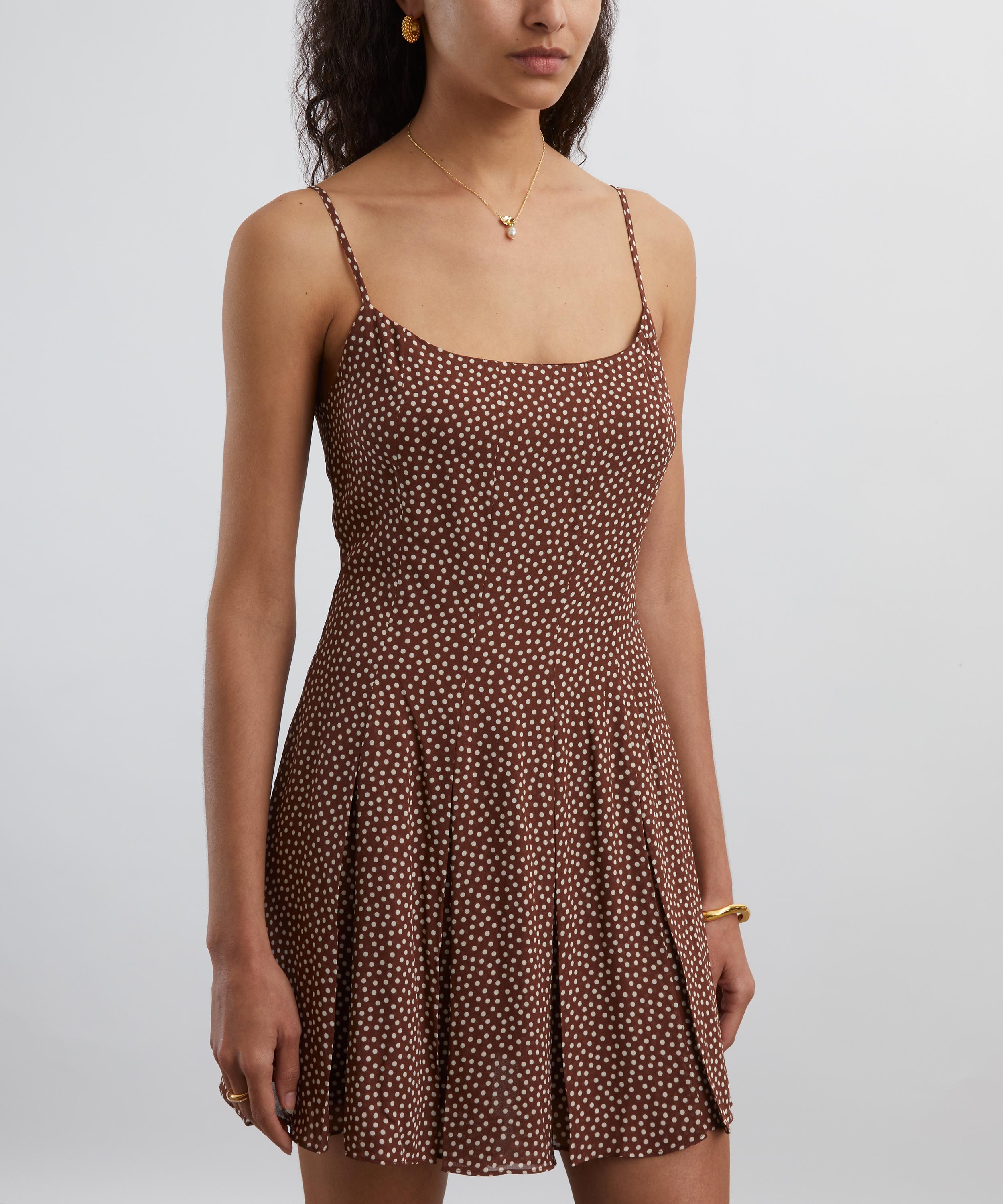 Reformation - Annelise Choco Dot Mini Dress image number 2