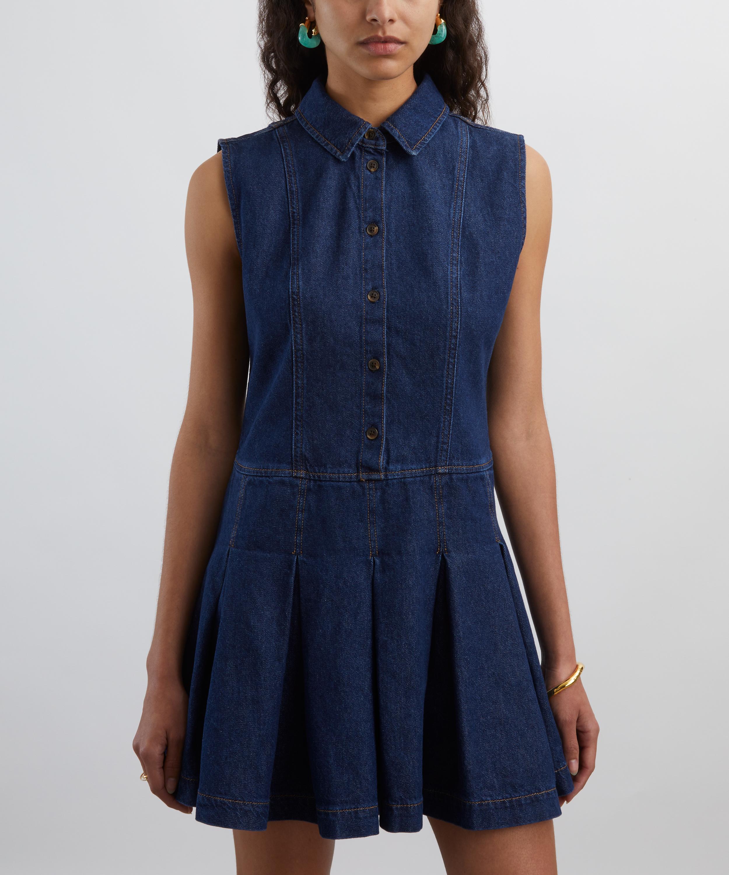 Reformation - Arella Denim Pleated Mini Dress image number 2