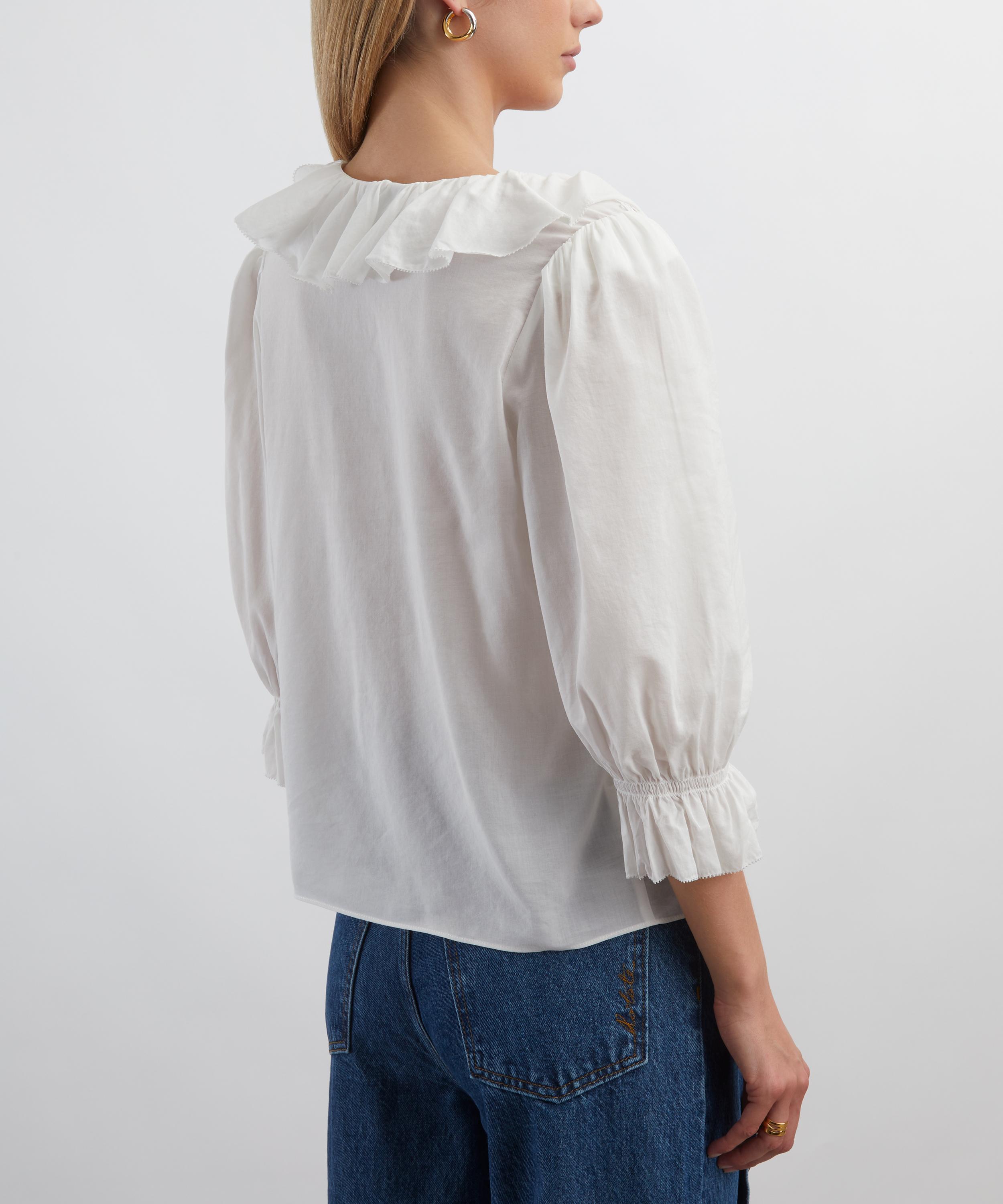 Reformation - Perry White Lace Blouse Top image number 3