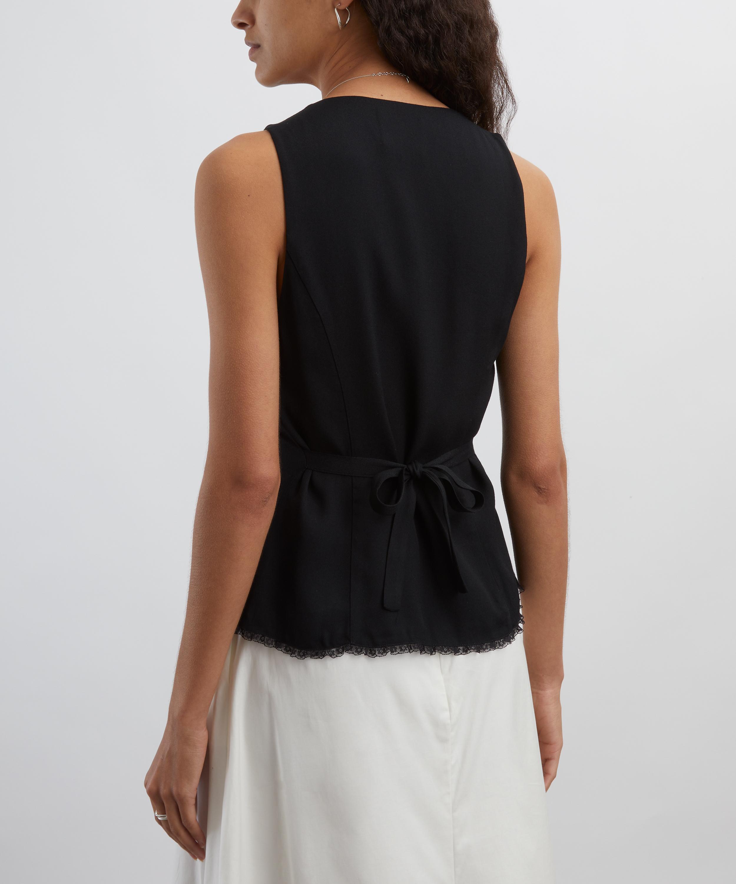 Reformation - Skylar Black Button-Up Top image number 3